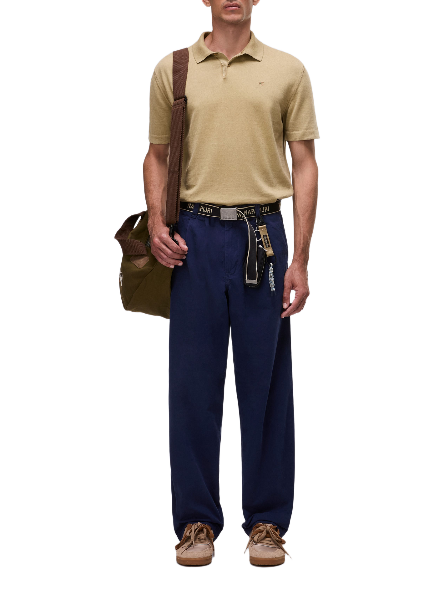 Polo manches courtes en coton NAPAPIJRI Beige