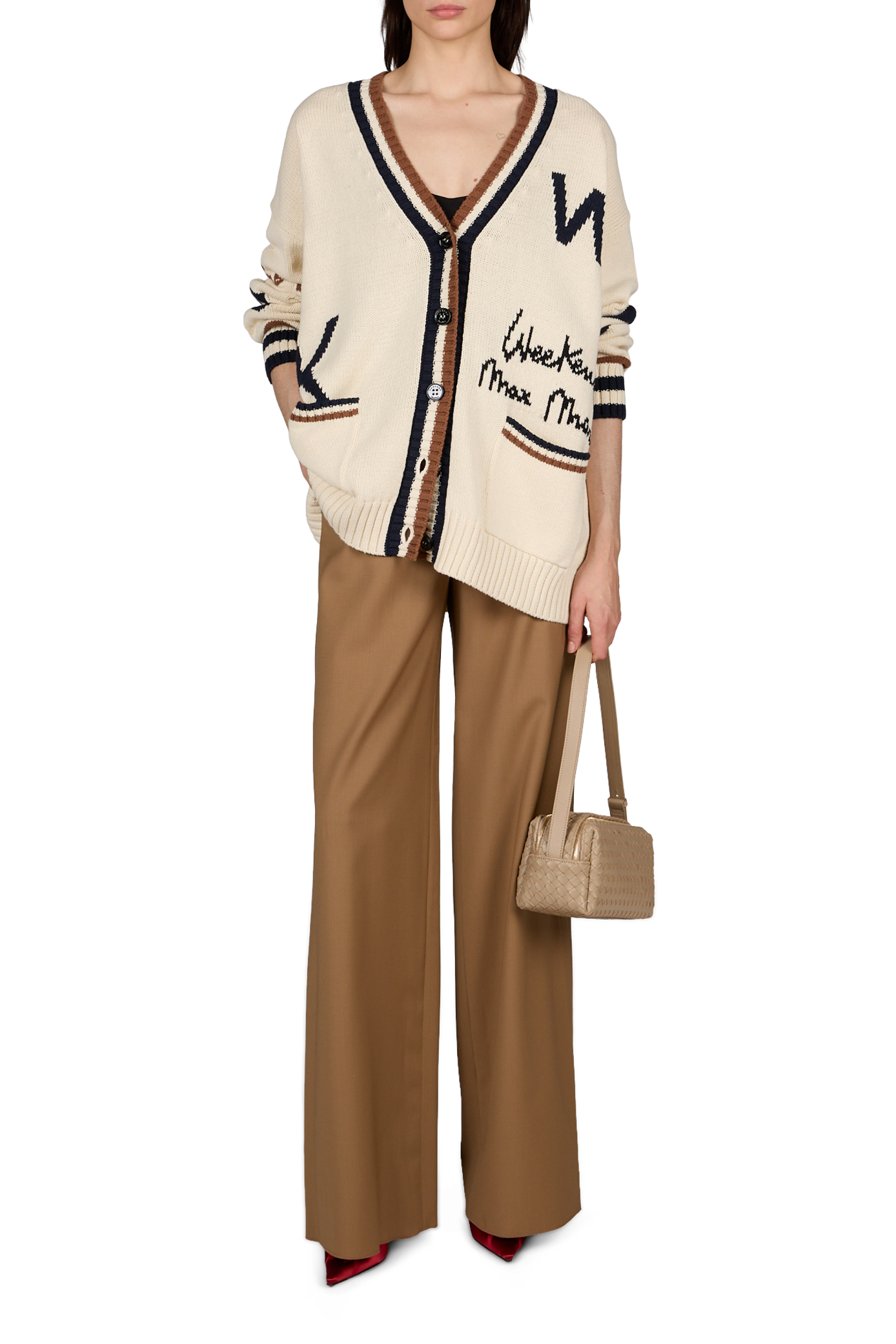 Oversize-Strick-Cardigan aus Baumwollmischung MAX MARA WEEK END Mehrfarbig
