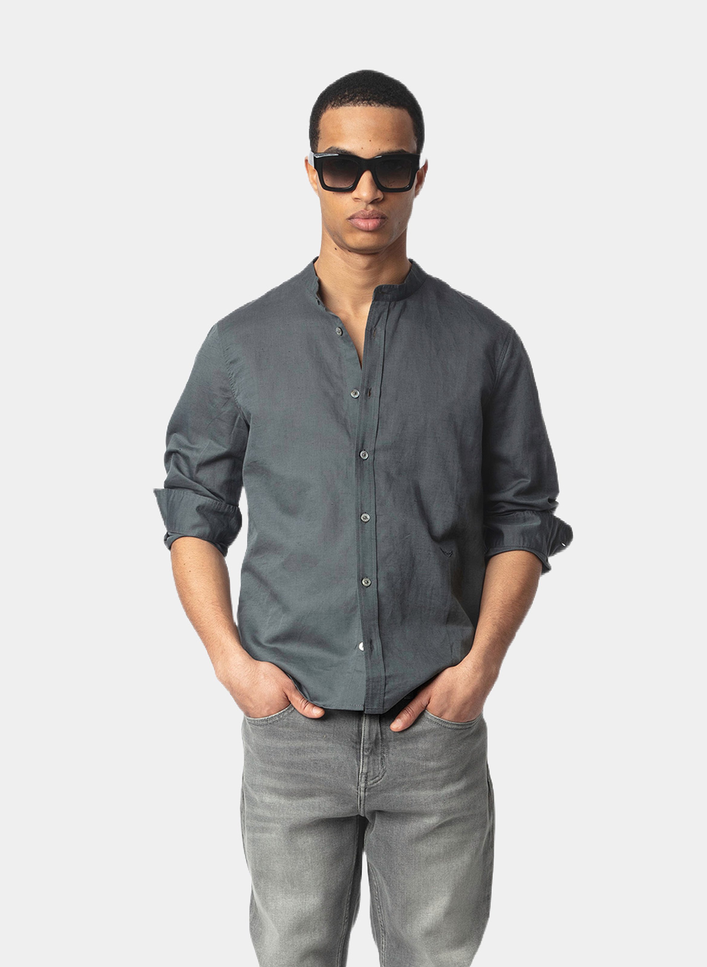 Stan mixed linen shirt ZADIG&VOLTAIRE Blue