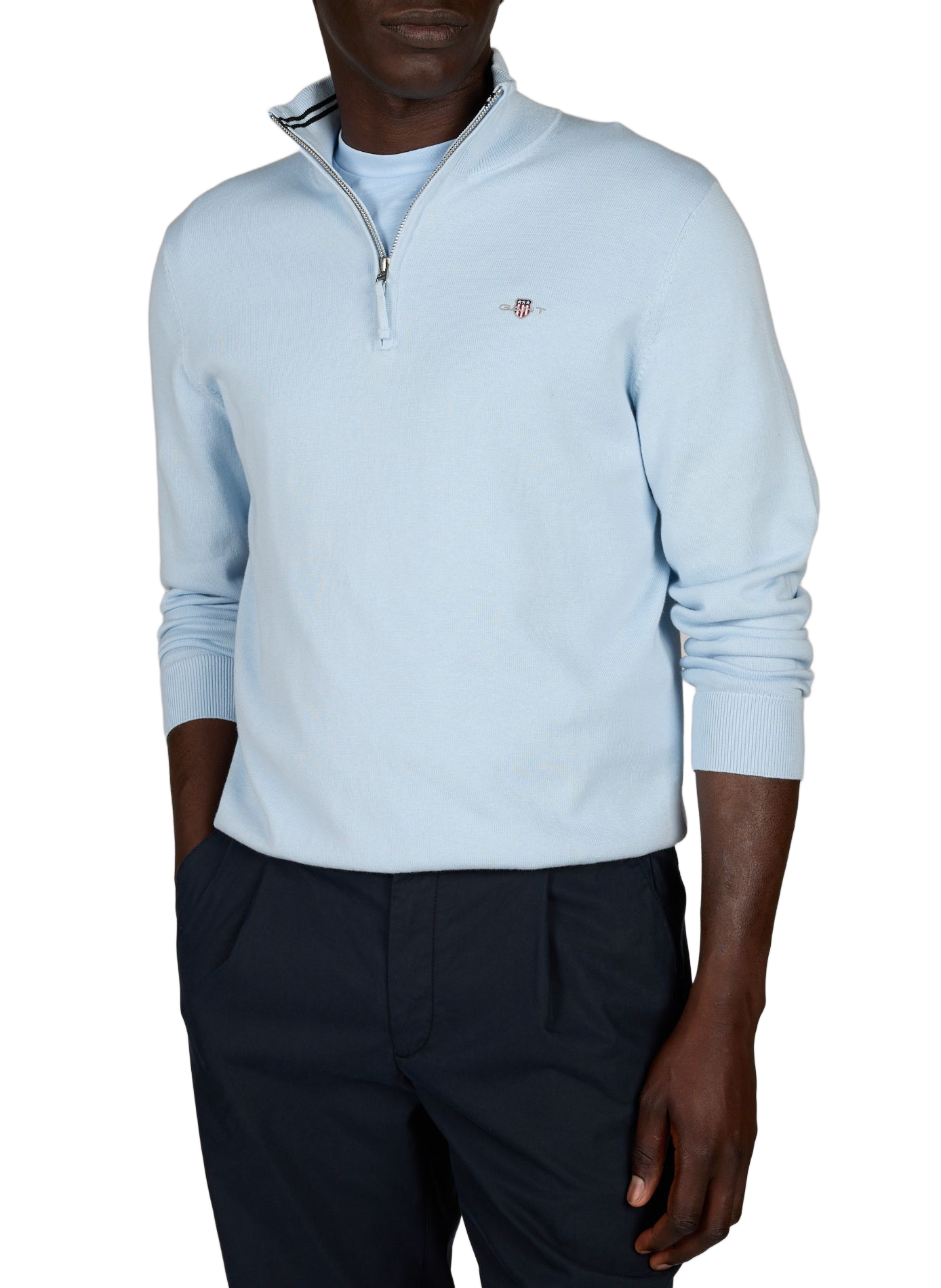 Pull à col zippé GANT Bleu