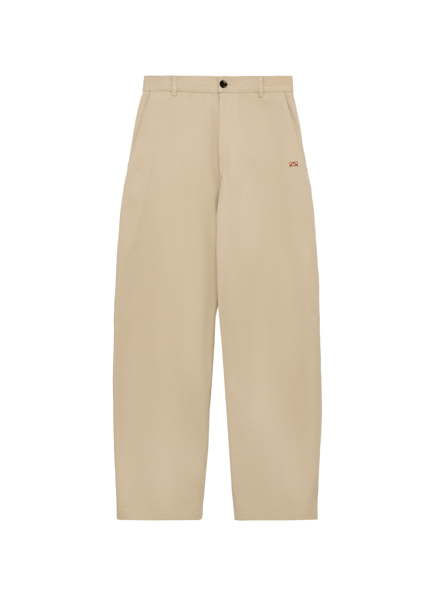 Cotton twill trousers LOEWE Beige