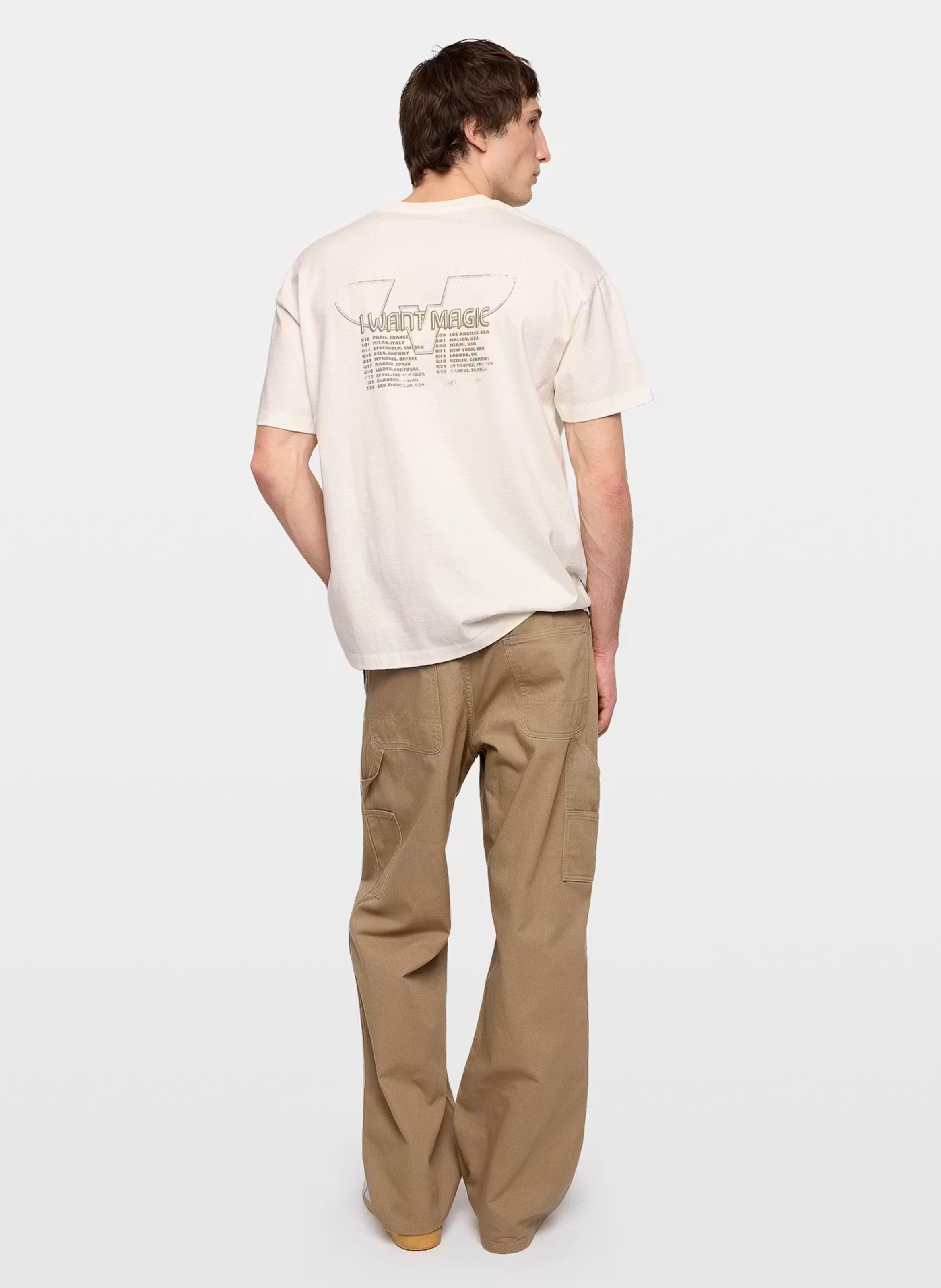 Tee-shirt droit col rond sérigraphié en coton bio toddy ZADIG&VOLTAIRE Blanc