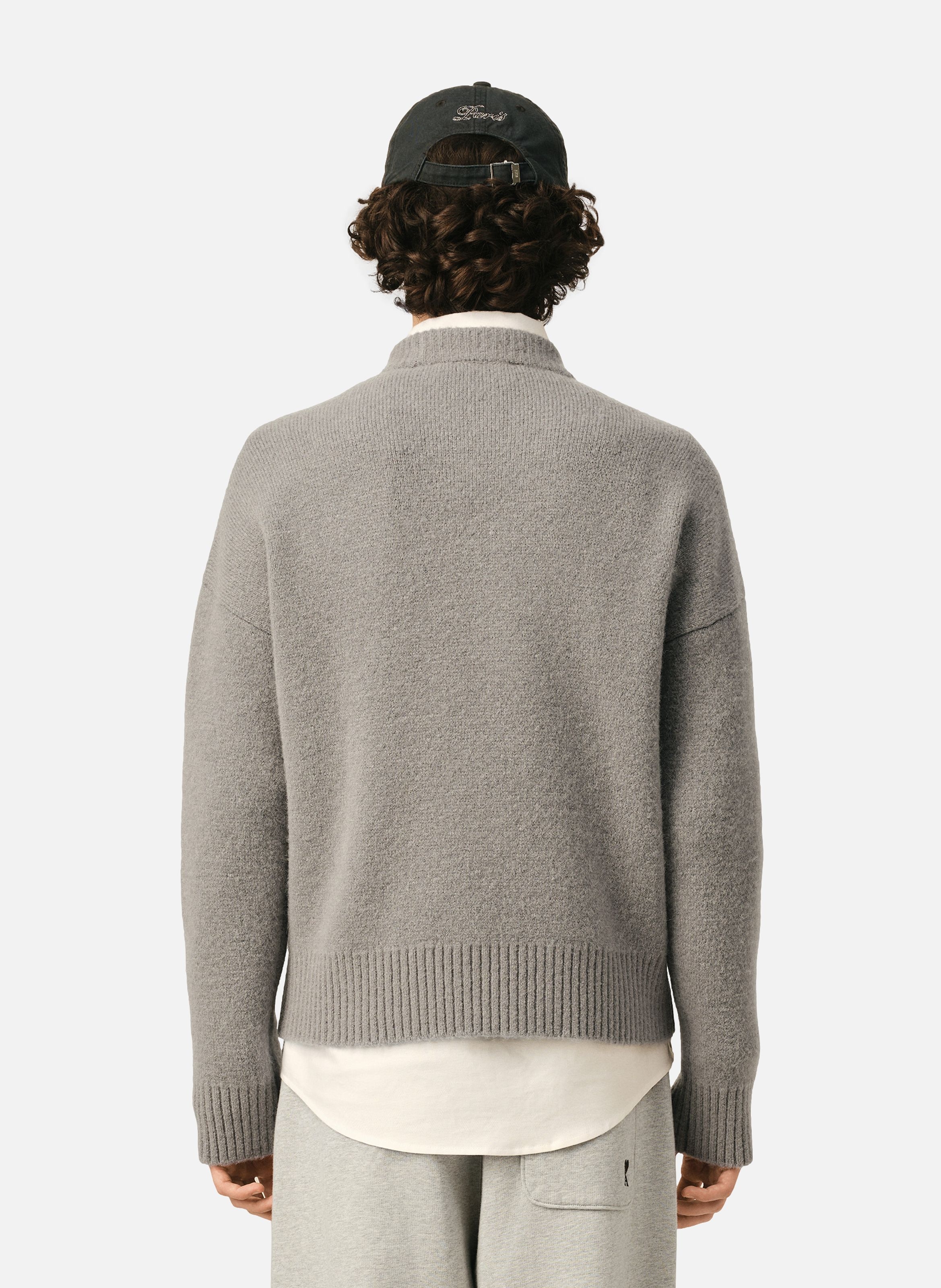 Pull unisexe en alpaga ami de coeur AMI PARIS Gris
