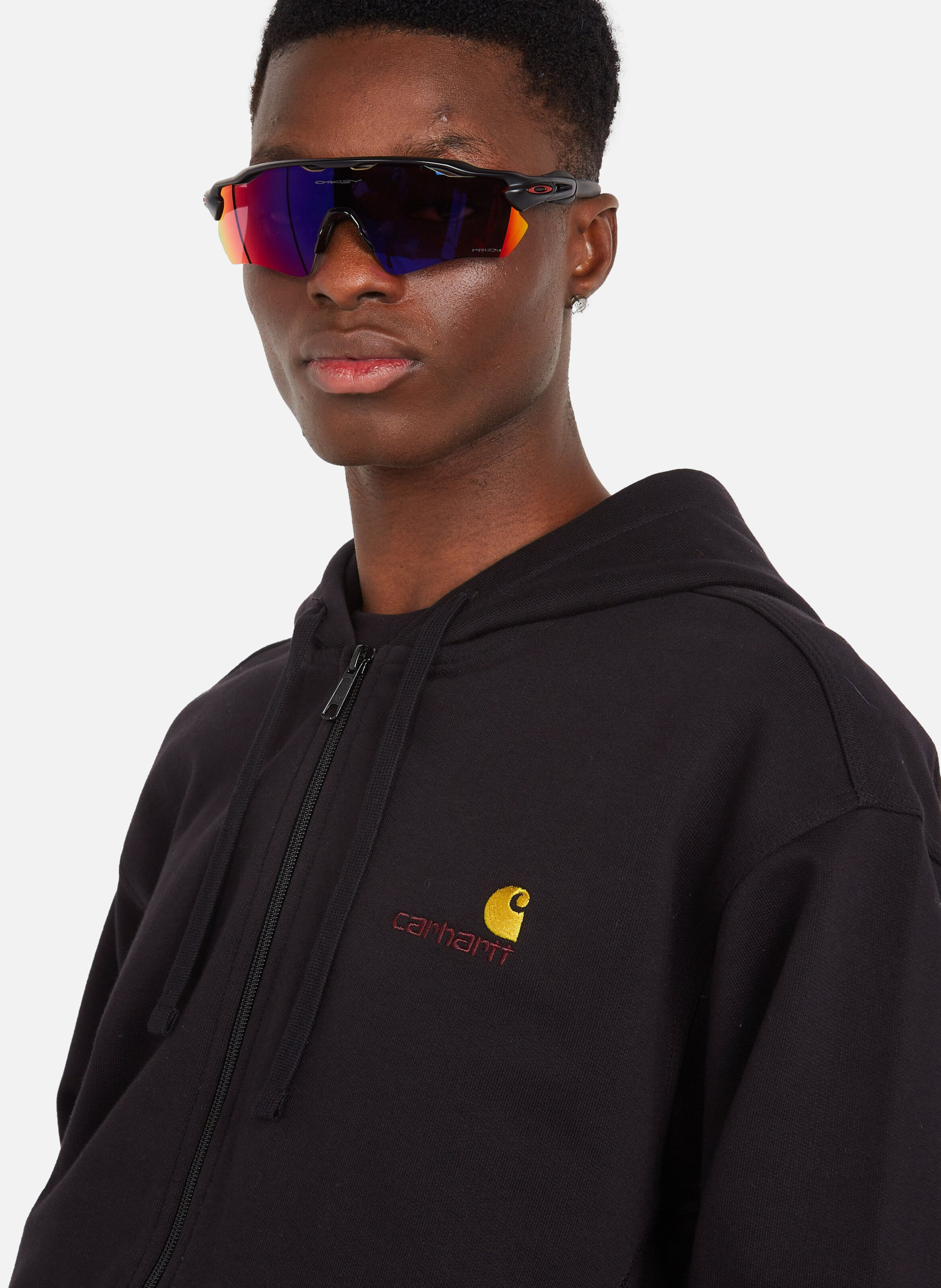 Sweatshirt zippé hooded american script CARHARTT WIP Noir