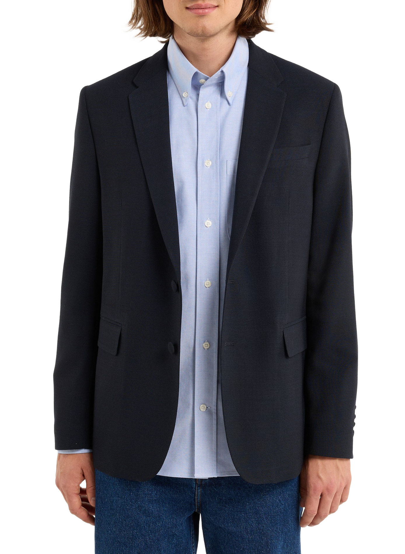 Wool blazer jacket SAISON 1865 Blue