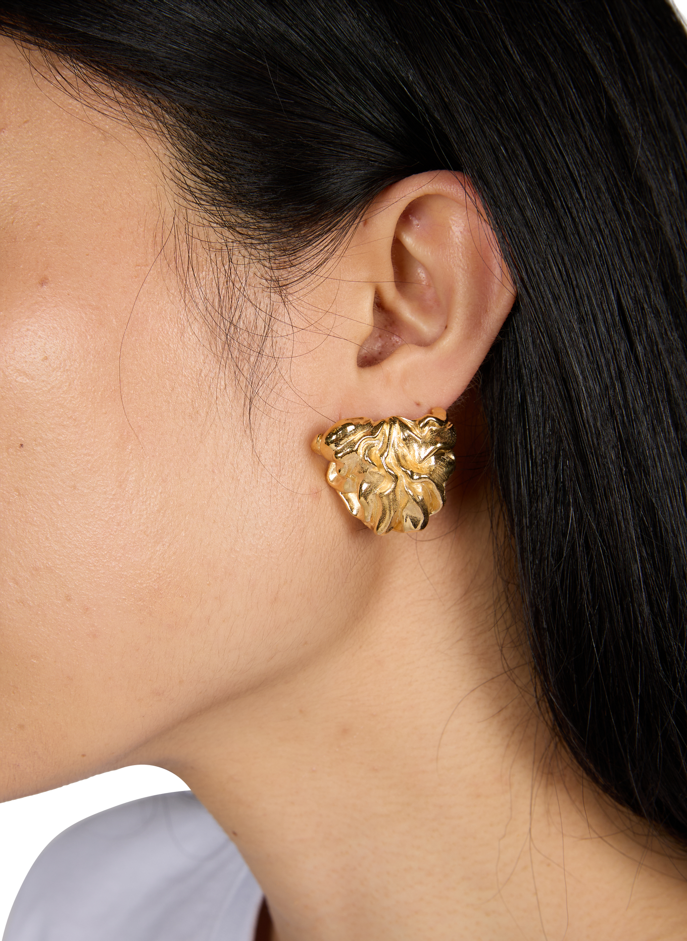 Boucles d'oreilles plissées JOANNA LAURA CONSTANTINE Doré