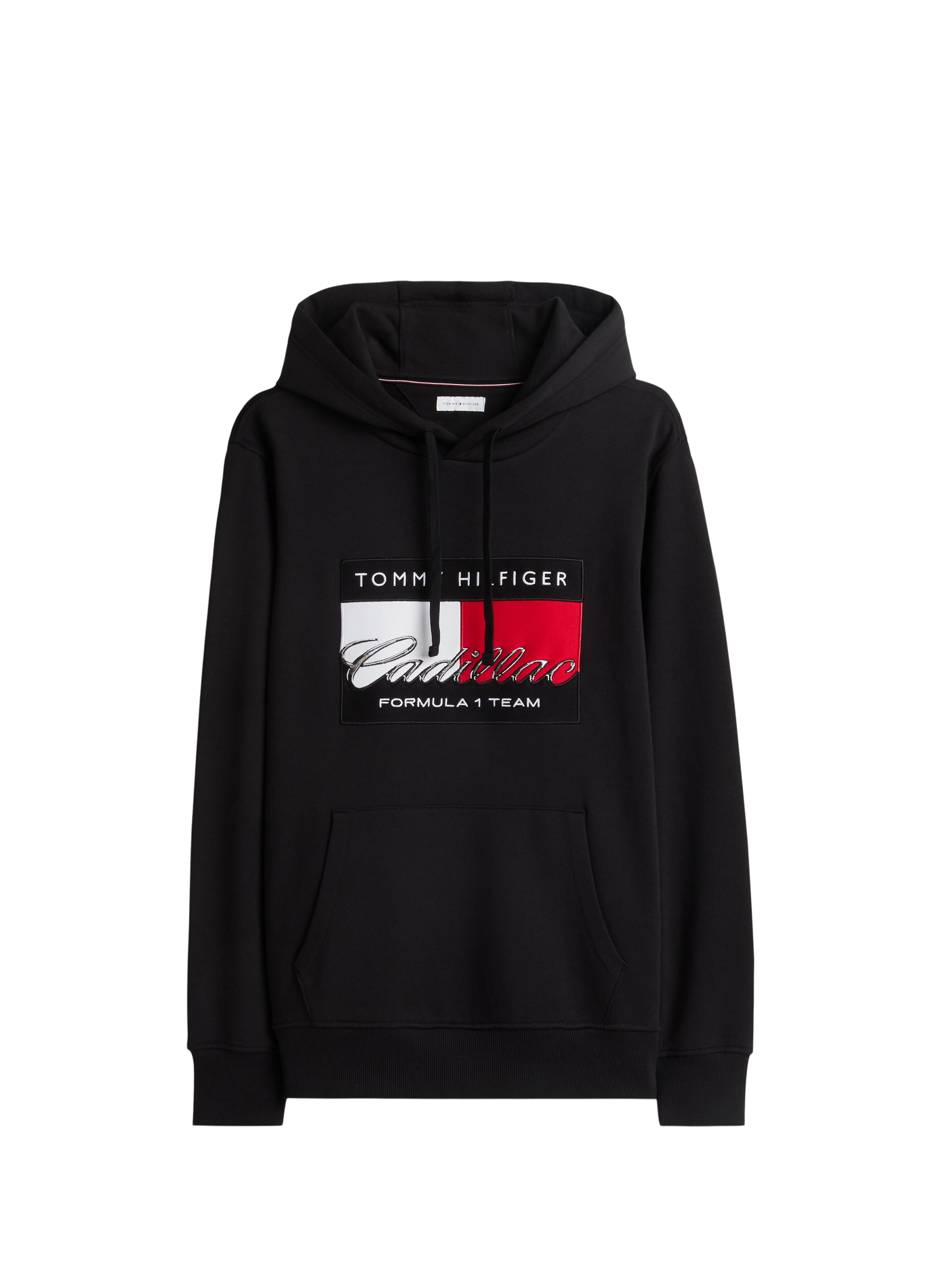 Oversized printed cotton sweatshirt TOMMY HILFIGER Black