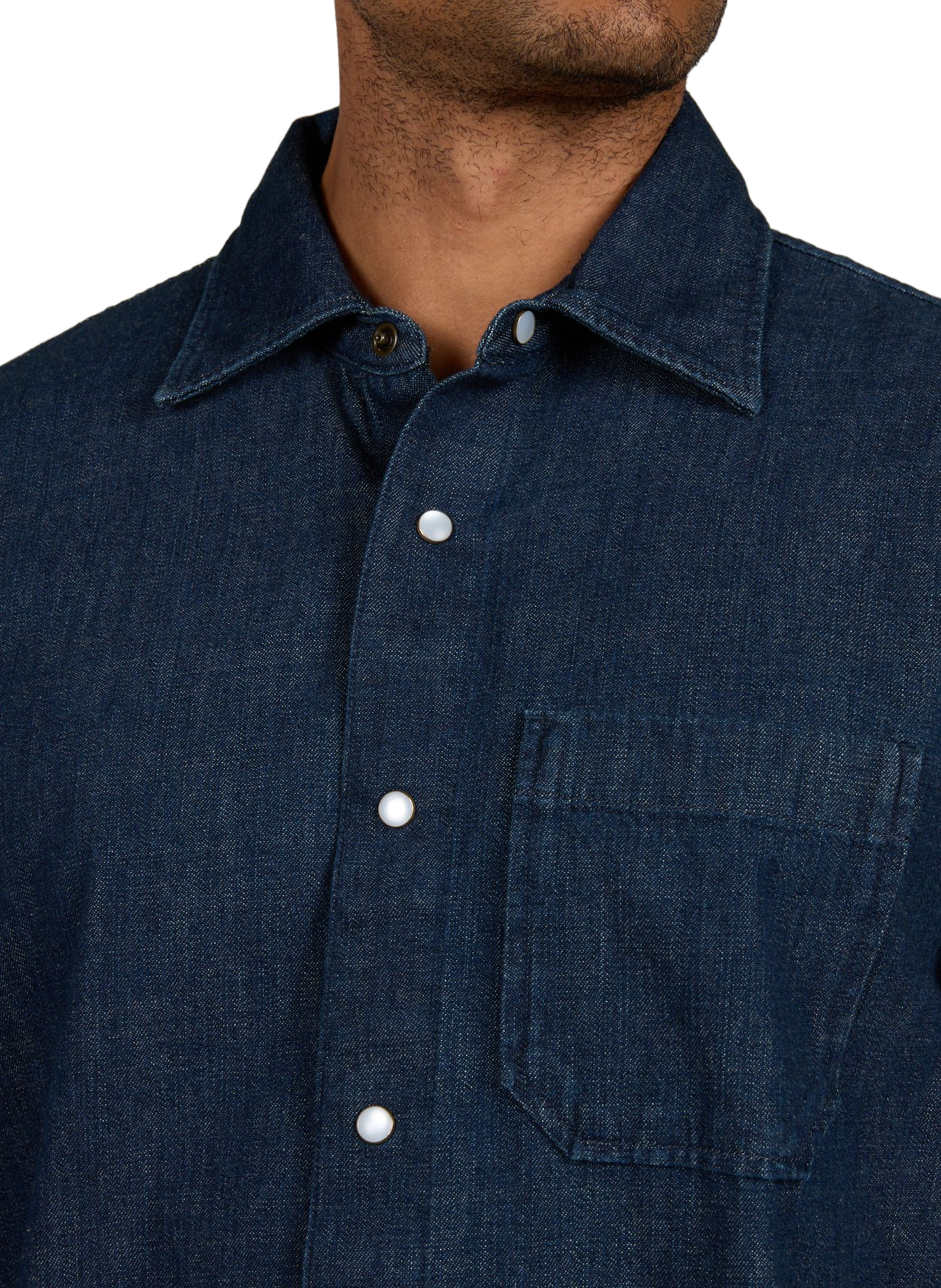 Straight classic collar shirt in cotton CLOSED Blue