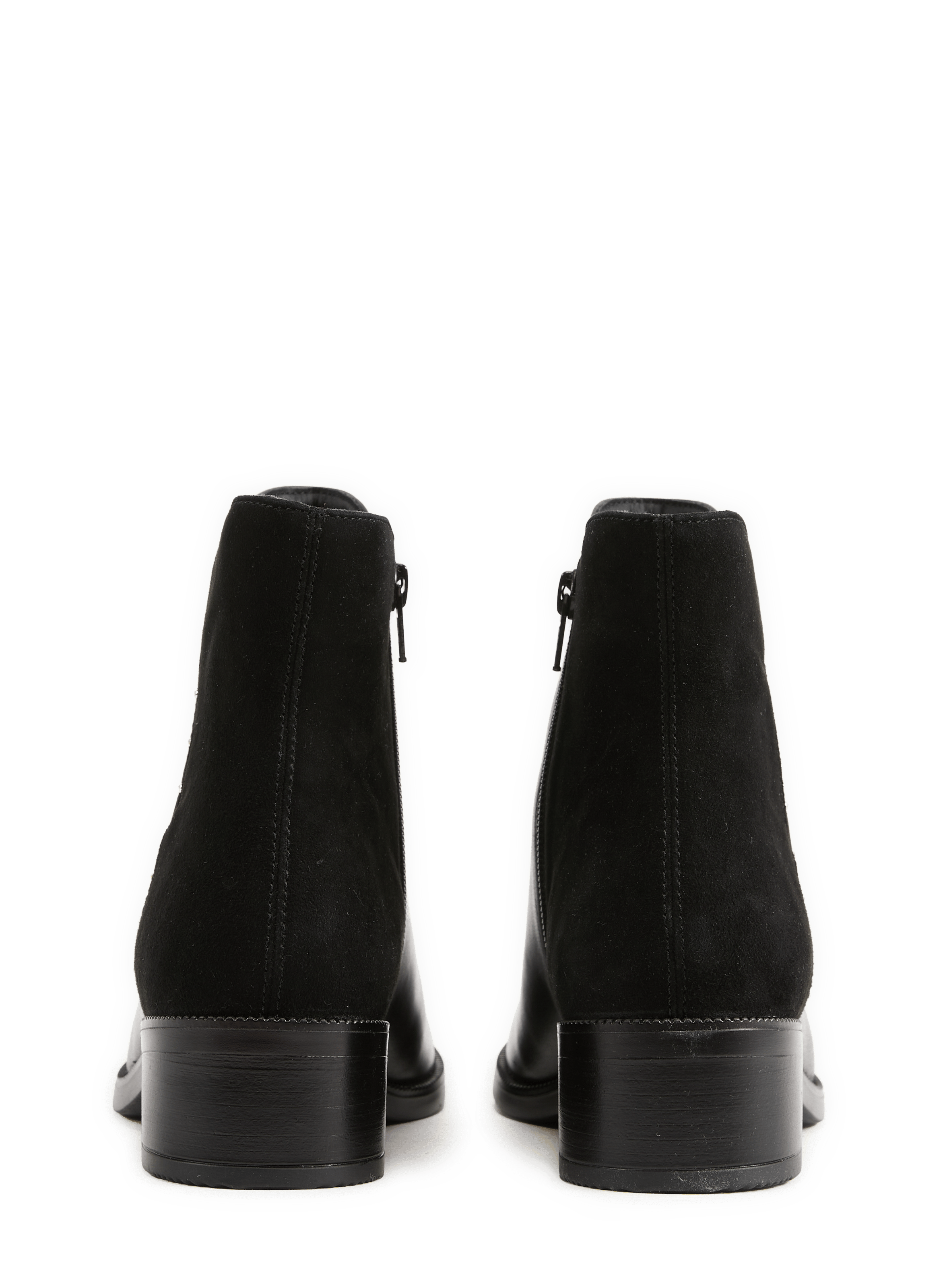 Two-tone leather ankle boots GEOX Black