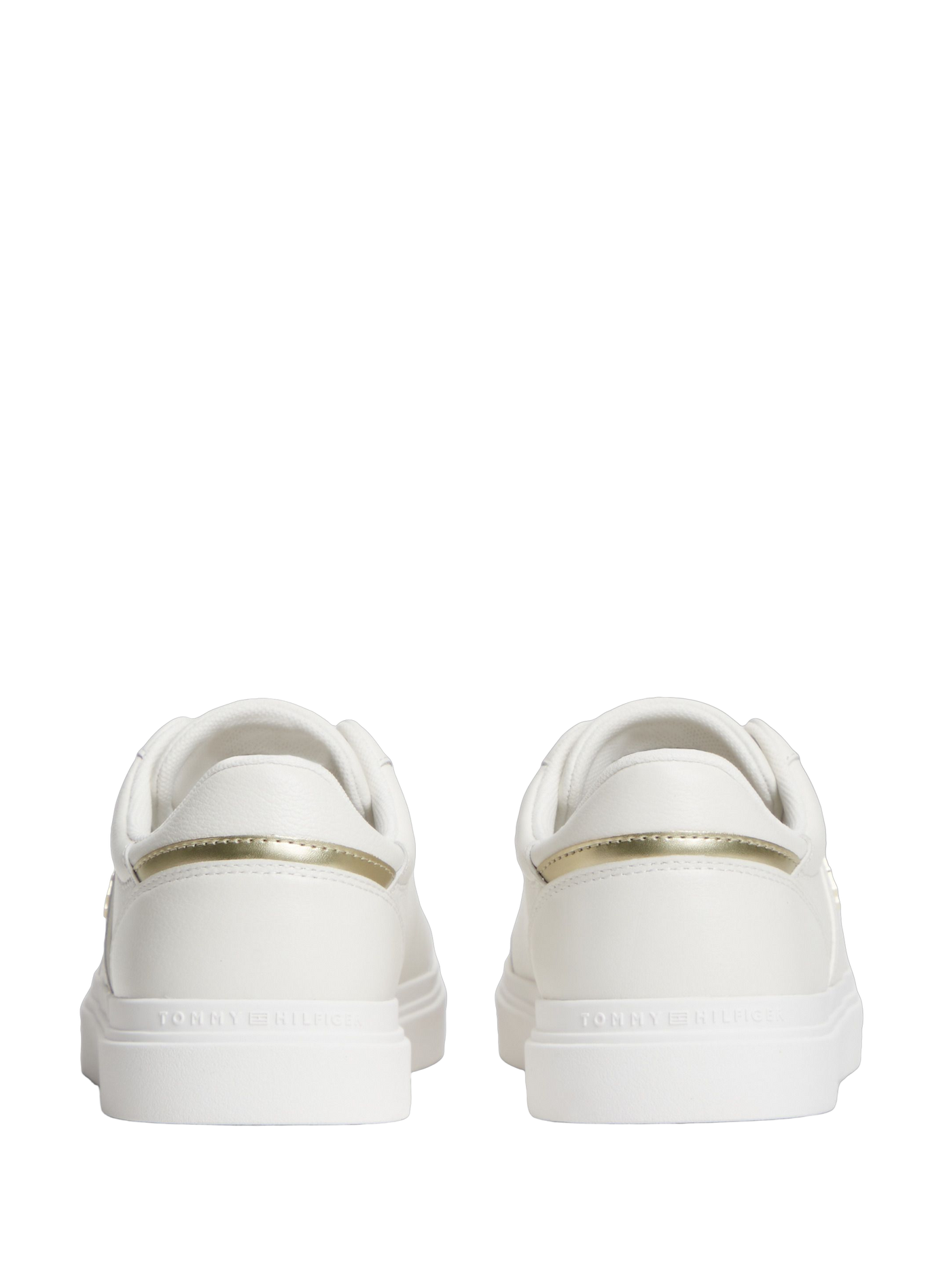 Solid Low-Top Leather Sneakers TOMMY HILFIGER White