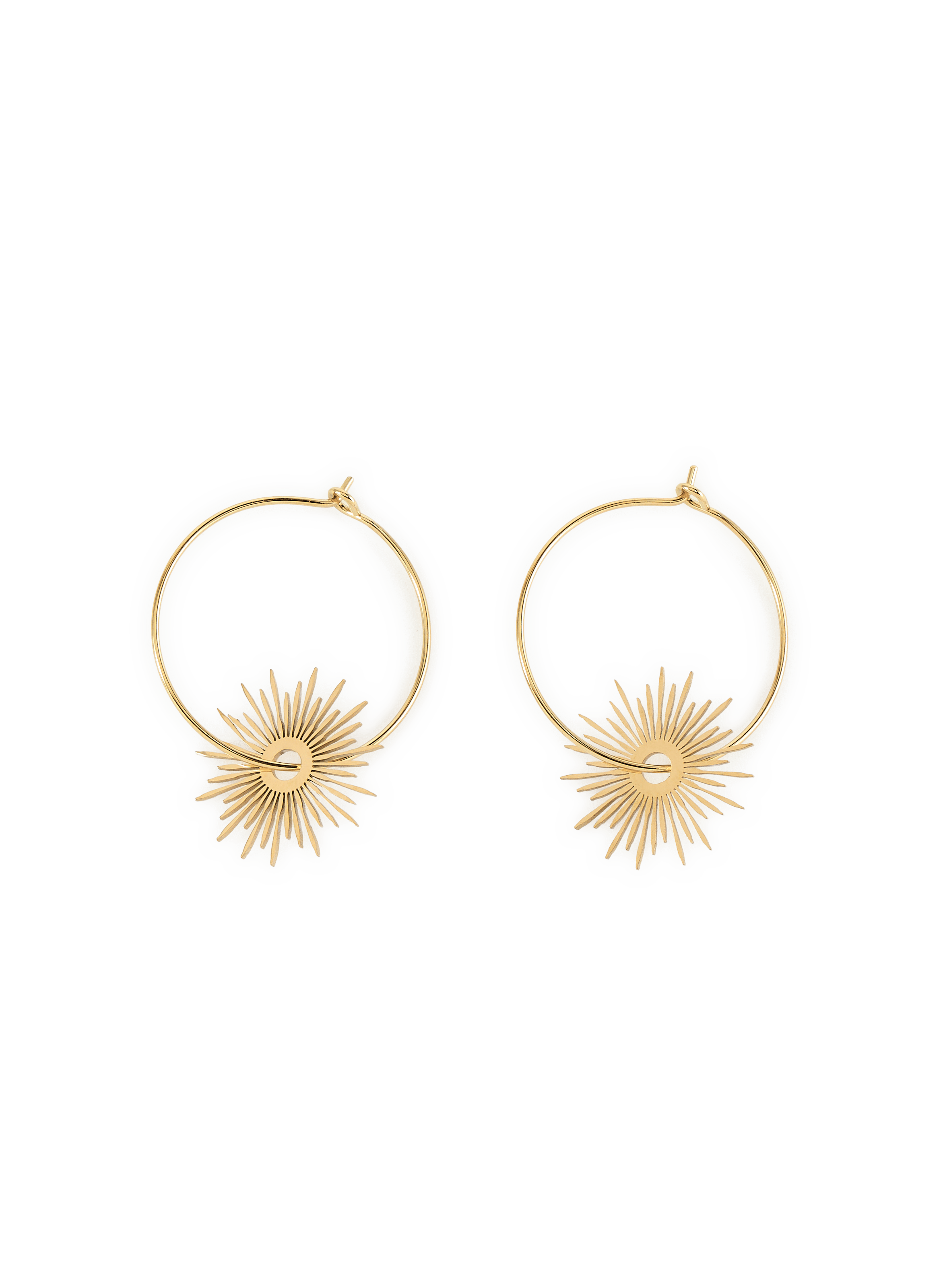 Sun earrings AU PRINTEMPS PARIS Golden