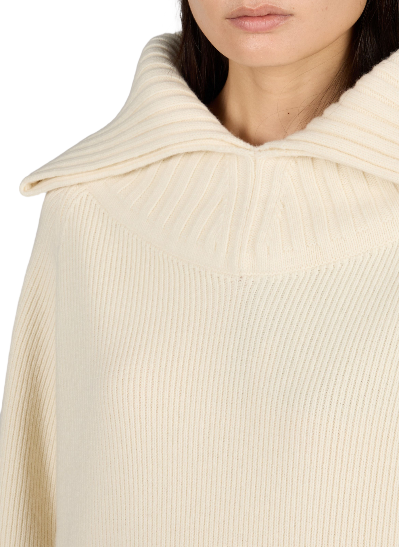 Pull ample col camionneur en laine mélangée VICTORIA BECKHAM Beige