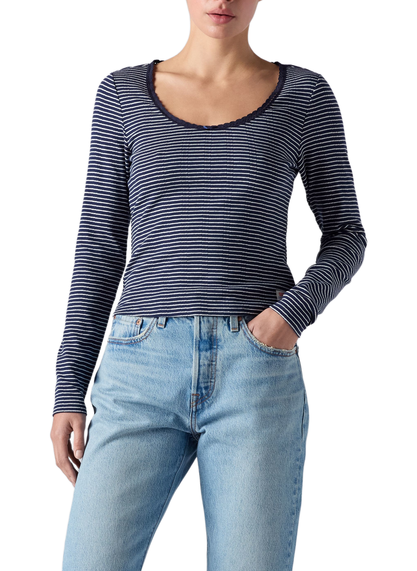 Gestreiftes Langarm-T-Shirt LEVI'S Blau