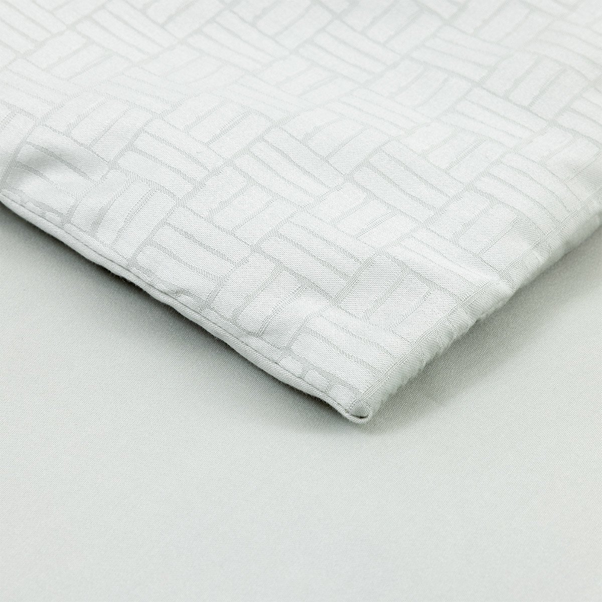 Housse de couette en satin de coton, lattice BOSS HOME Bleu