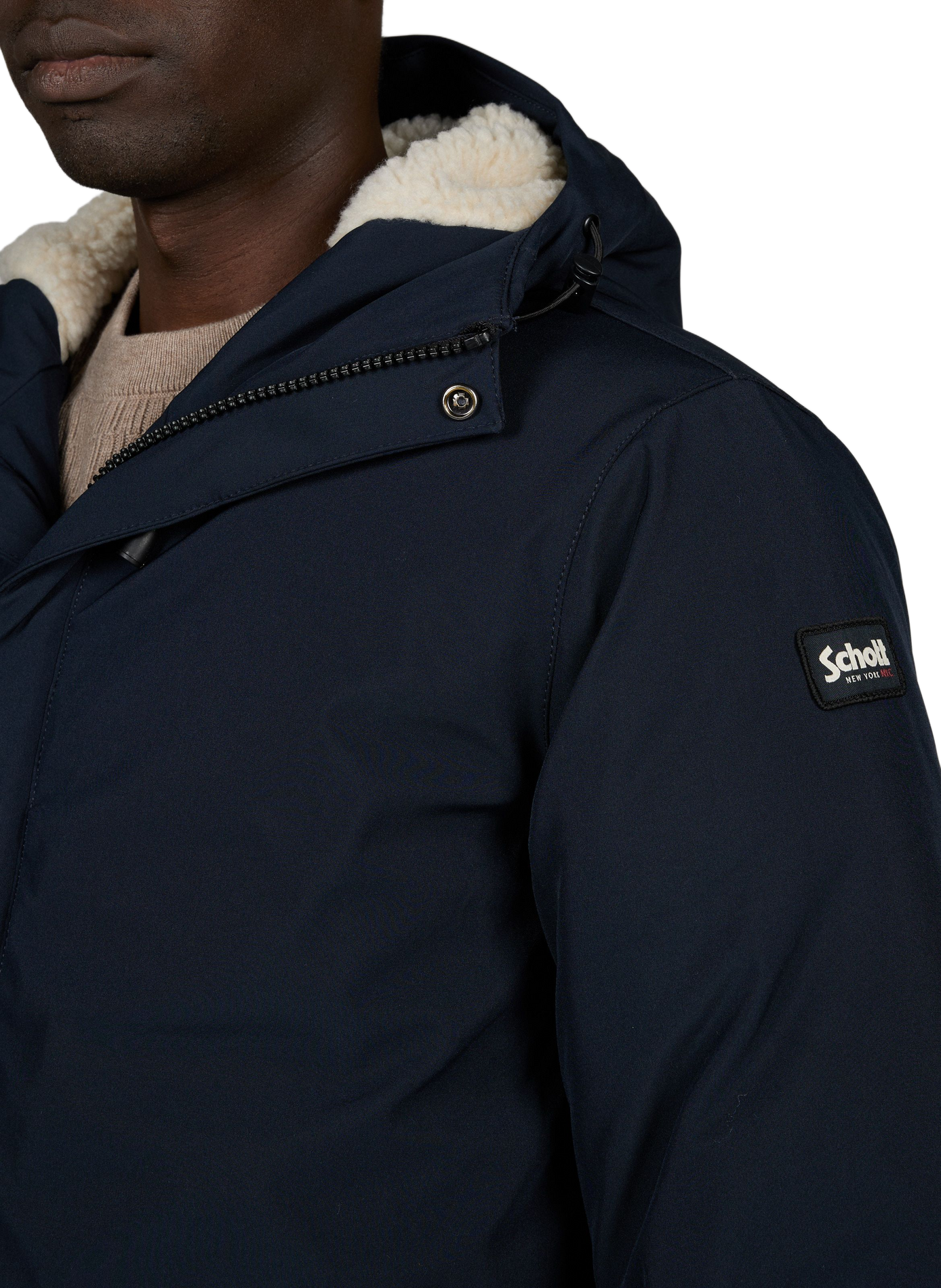 Parka met opstaande kraag SCHOTT Blauw