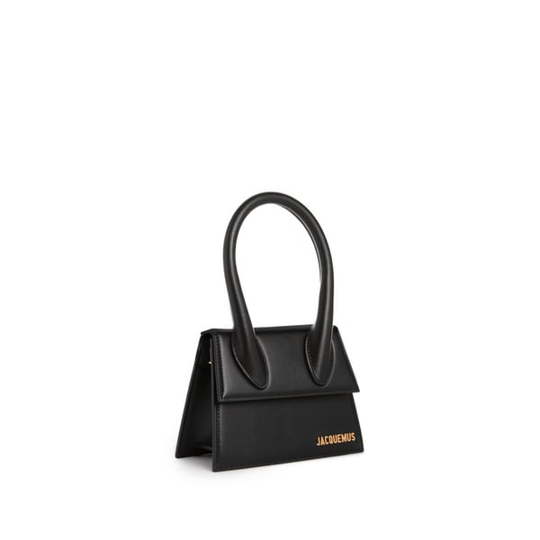 Jacquemus Le Grand Chiquito Leather Top Handle Crossbody Bag In Black