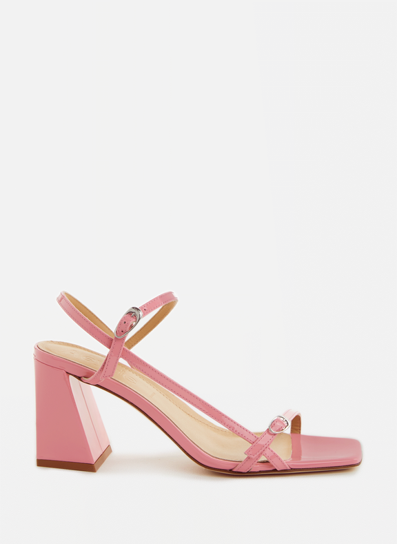 AEYDE Hilda leather heeled sandals Pink