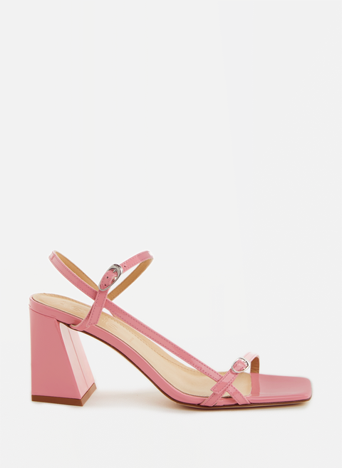 Hilda heeled sandals in leather PinkAEYDE 