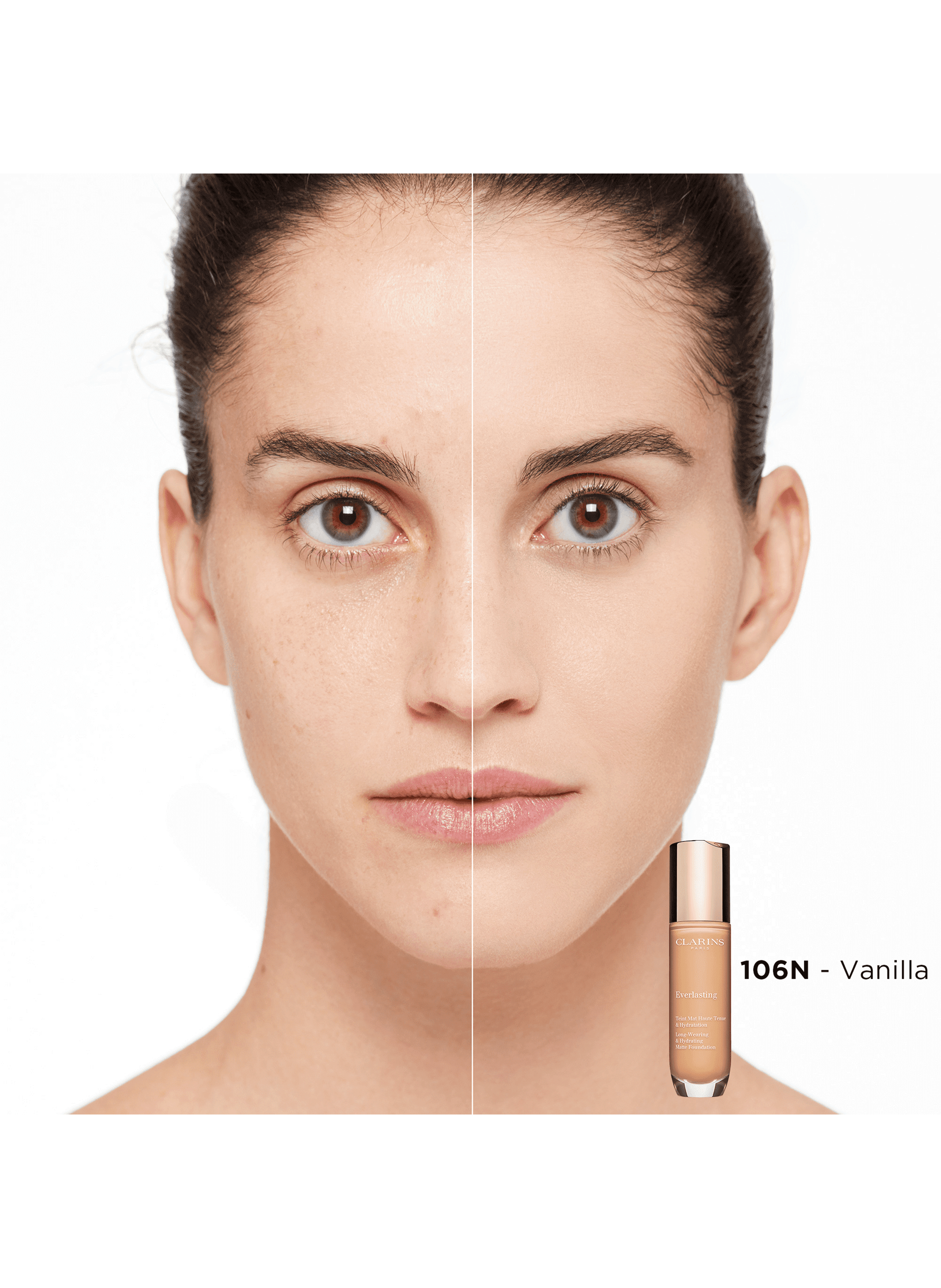 Everlasting - Fond de teintTeint Mat Haute Tenue & Hydratation CLARINS 106n vanilla
