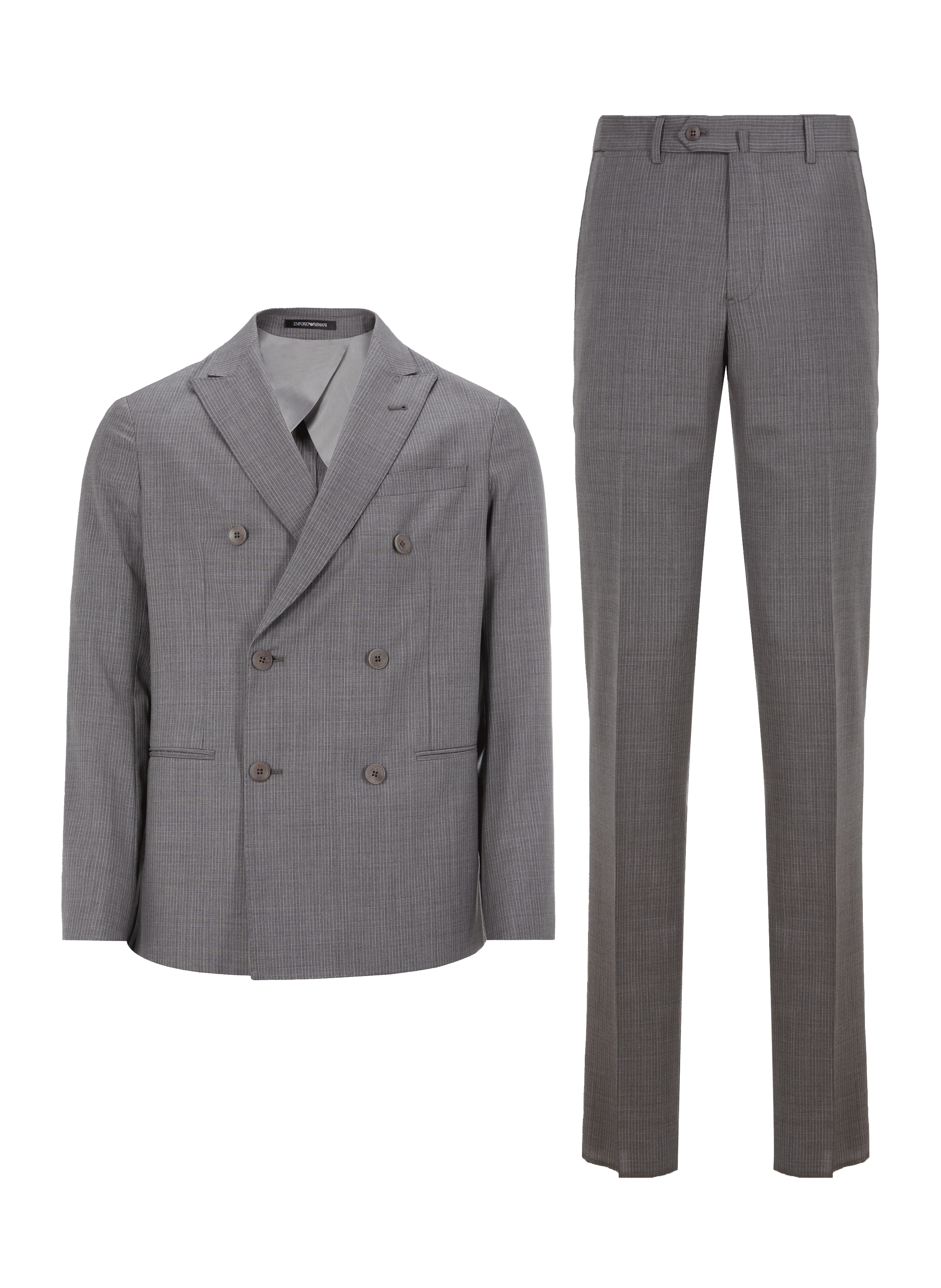 Costume deux pièces rayé en laine