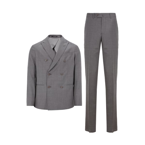 Costume deux pièces rayé en laine