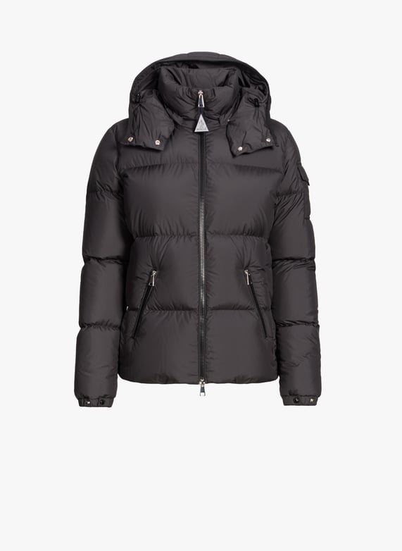 Doudoune courte à capuche fourmines Noir Moncler Femme
