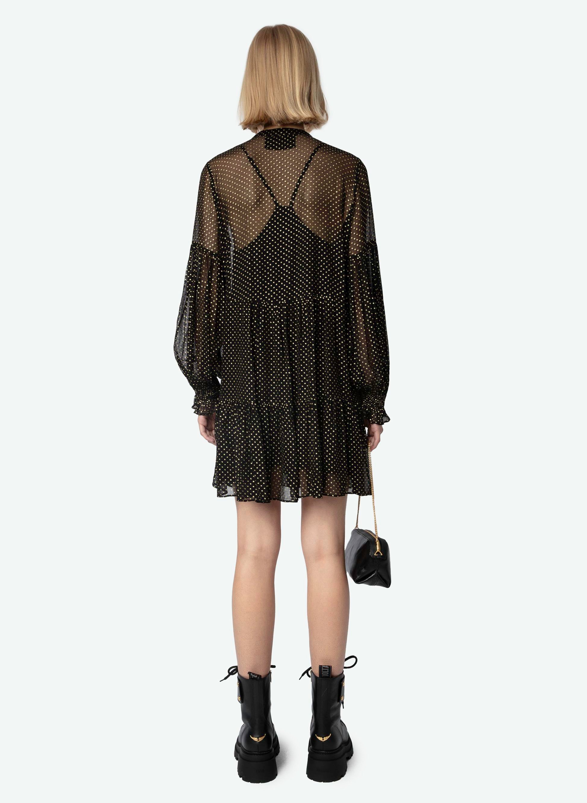 Robe courte transparente randy ZADIG&VOLTAIRE Noir