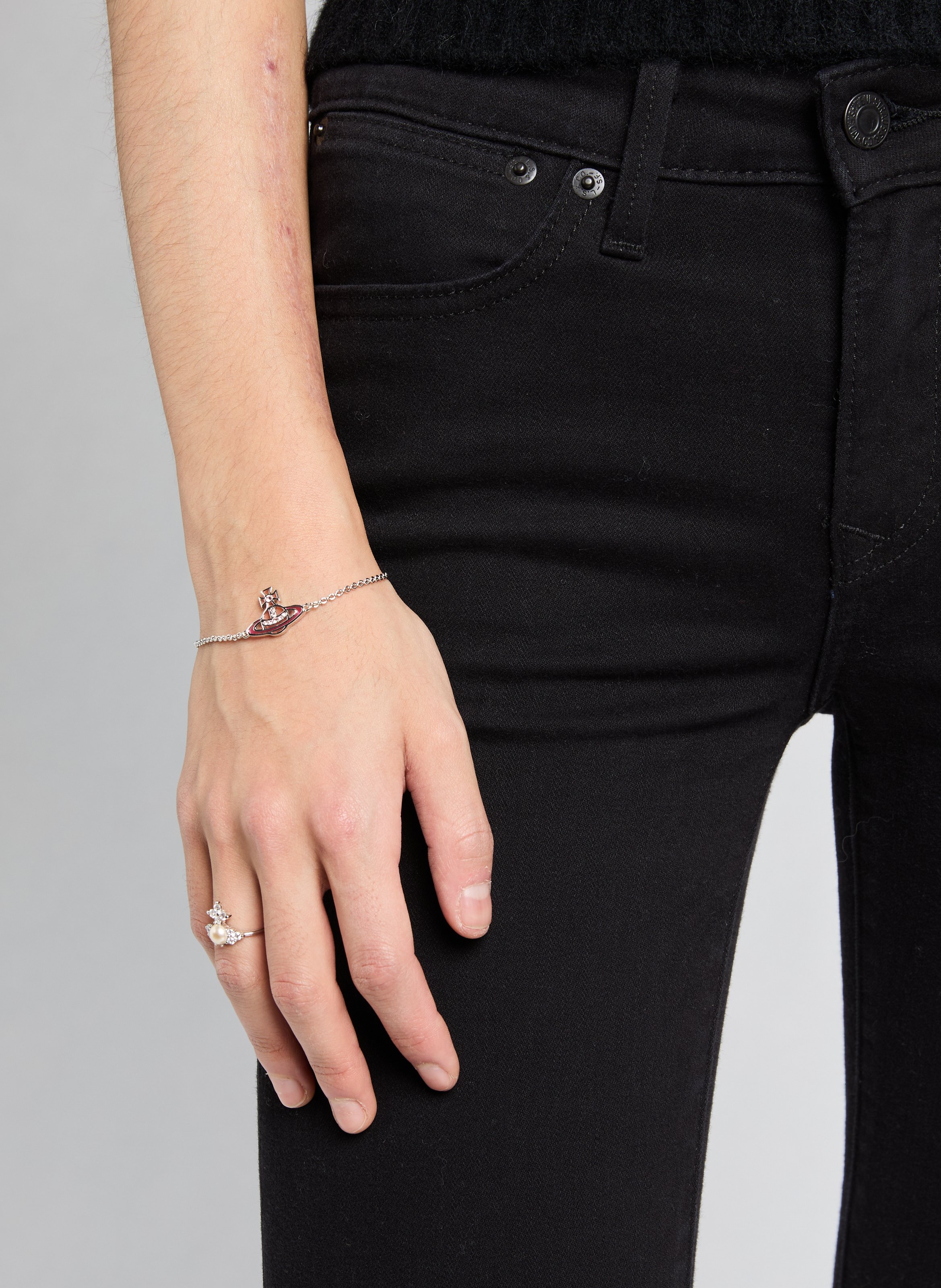 Jean slim en coton LEVI'S Noir