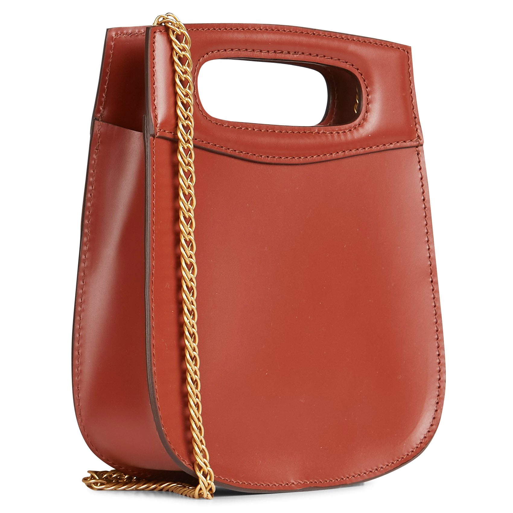 Sac bandoulière en cuir cheri mini SOEUR Marron