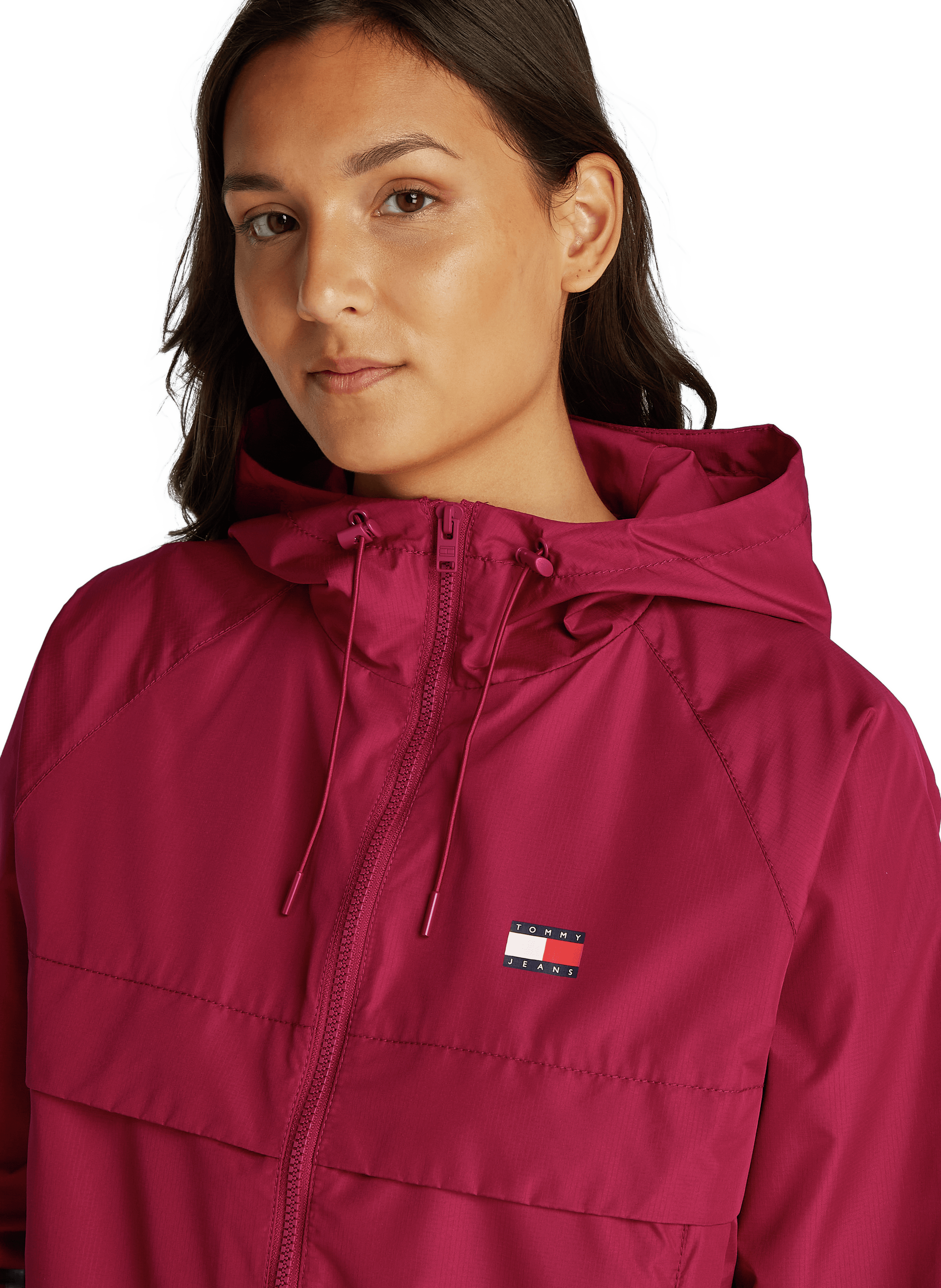 Coupe-vent à capuche  TOMMY HILFIGER Rouge