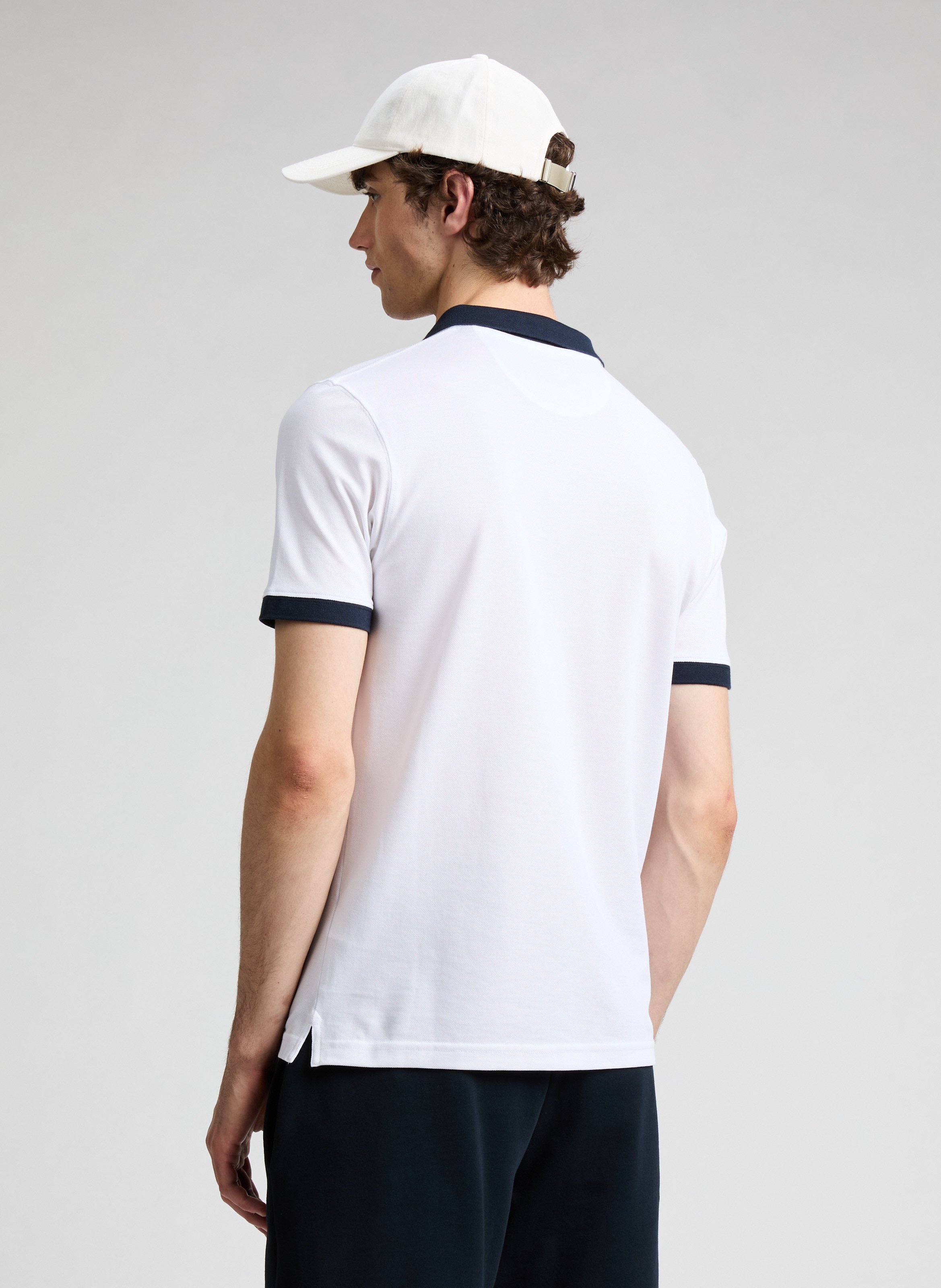 Linen baseball cap VARSITY White