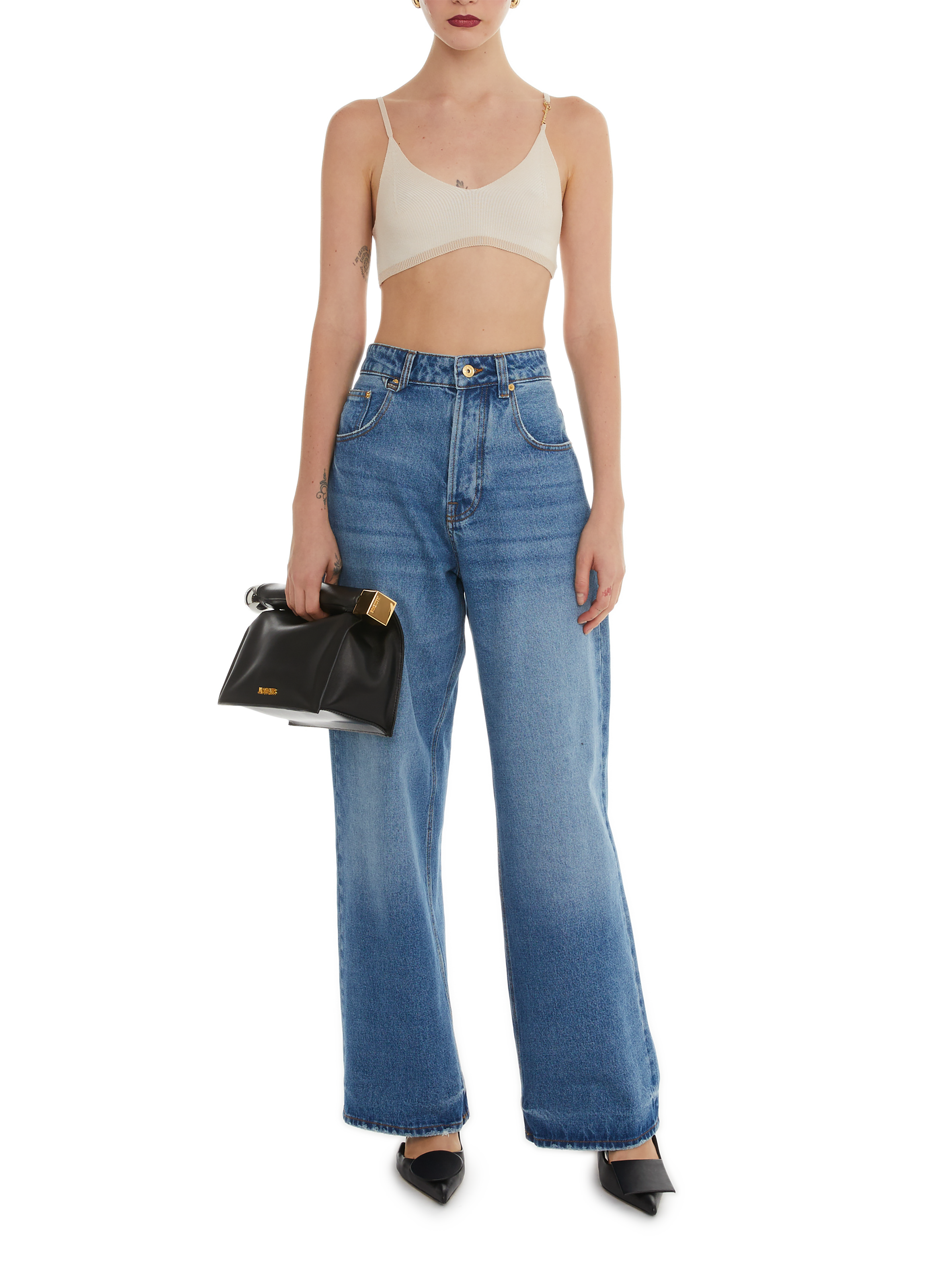 La Pochette Rond Carré clutch  JACQUEMUS Black