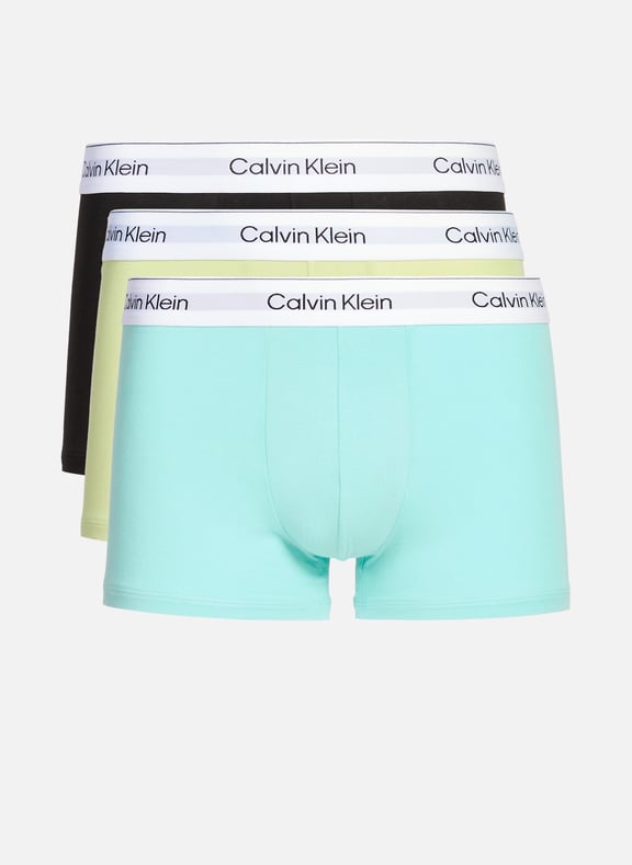 Pack of three cotton boxers Multicolour by CALVIN KLEIN CALVIN KLEIN Pack of three cotton boxers Multicolour