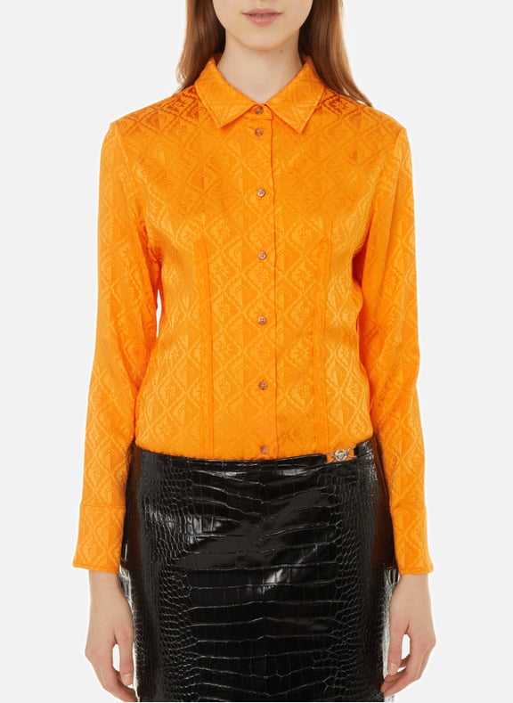 Chemise à motif Orange by MARINE SERRE MARINE SERRE Chemise à motif Orange