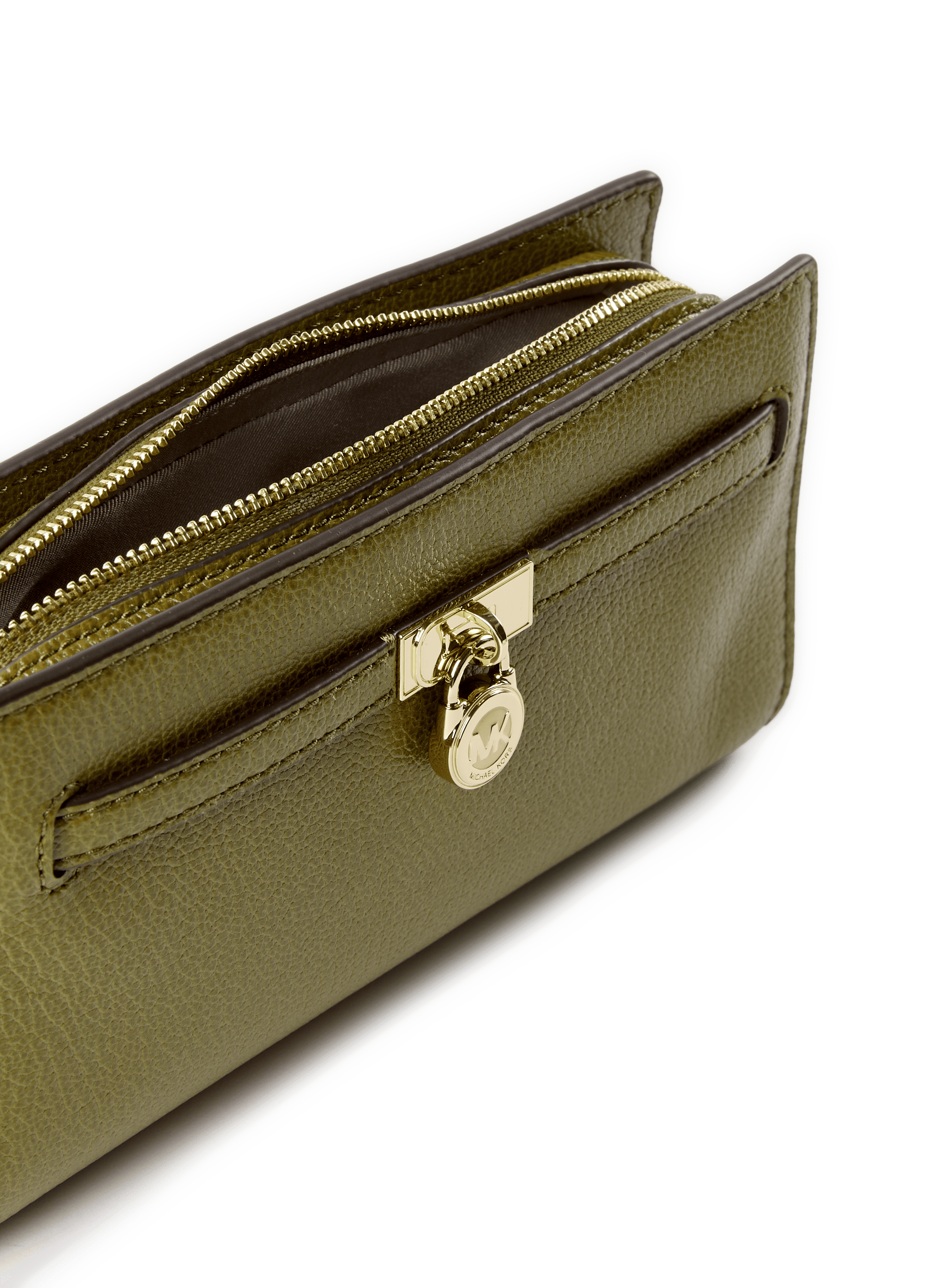 Cowhide leather Hamilton wallet MICHAEL KORS Green