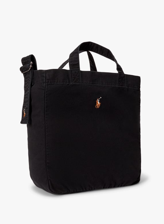 Sac fourre-tout en coton | Noir by POLO RALPH LAUREN Sac fourre-tout en coton Noir