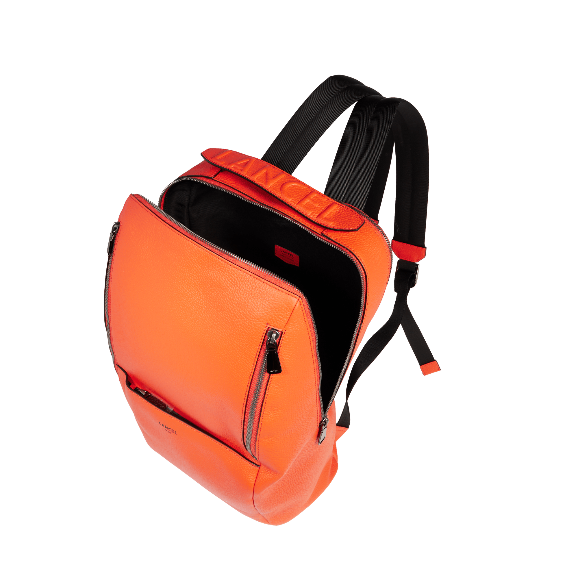 Sac à dos zippé 15'6 origami de lancel en cuir LANCEL Orange