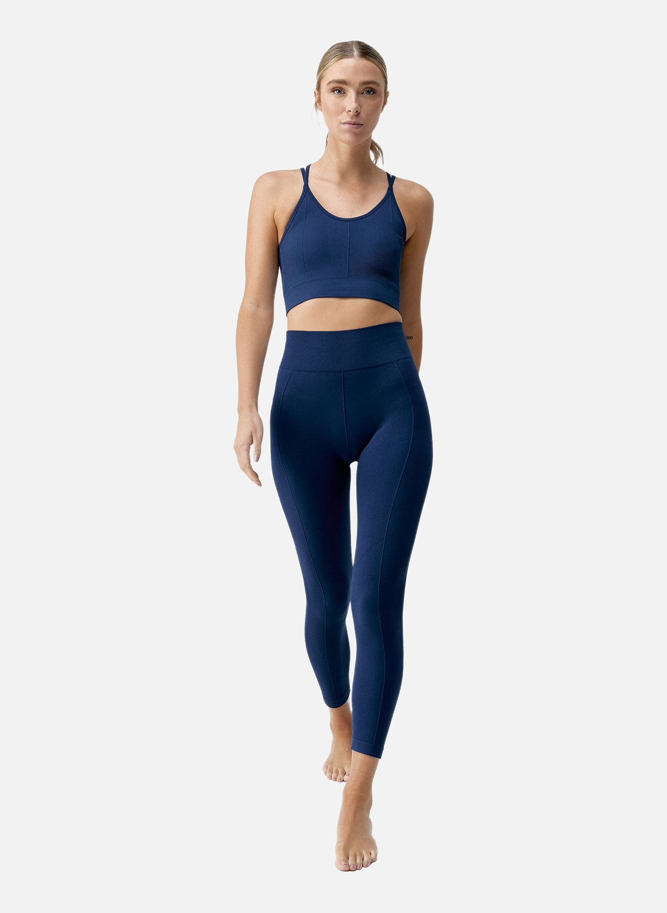 Legging de sport 7/8 seamless sarvan BORN LIVING YOGA Bleu