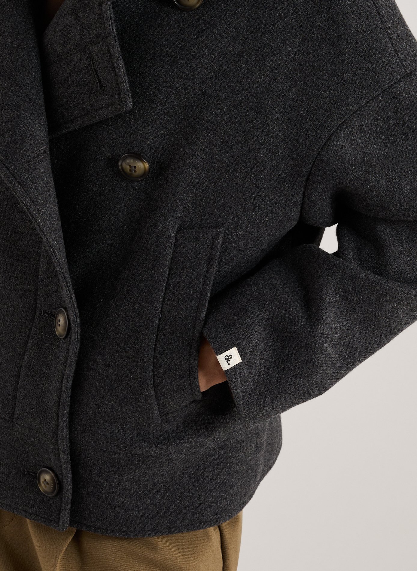 Oversized wool blend coat TRENCH & COAT Grey