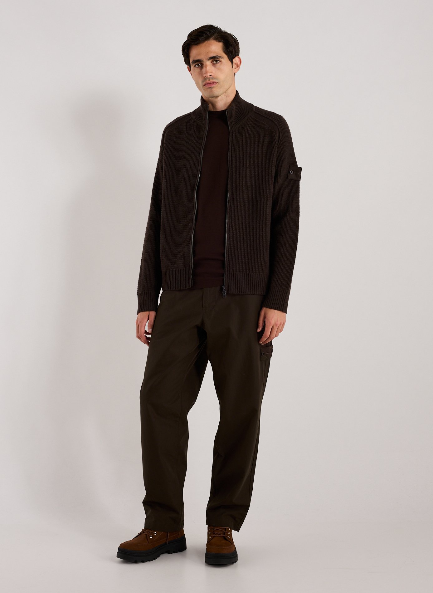 Cardigan en laine  STONE ISLAND Marron