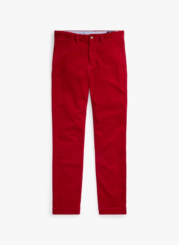 Pantalon droit en velours côtelé Rouge Polo ralph lauren Homme