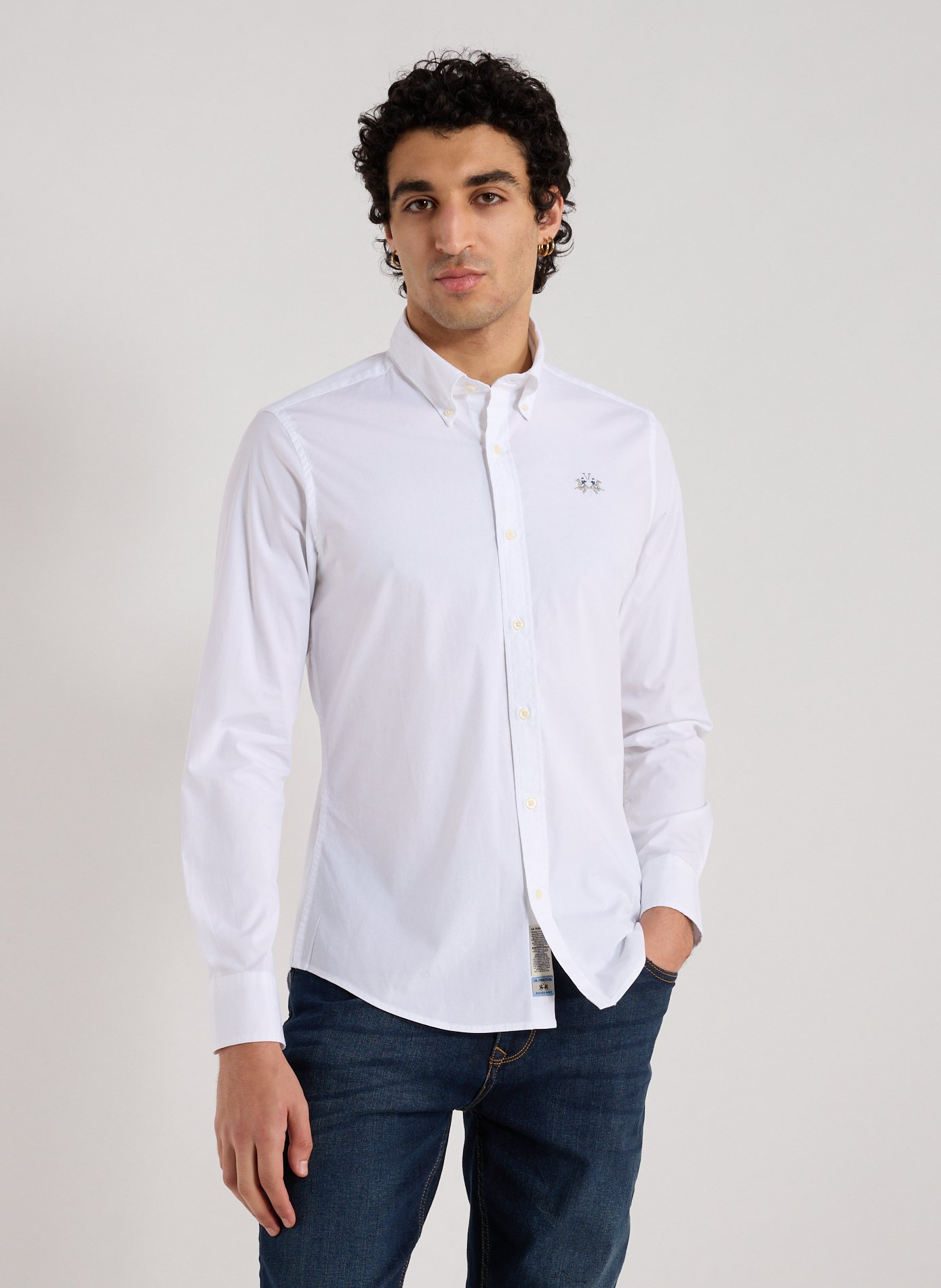 LA MARTINA Slim cotton shirt White