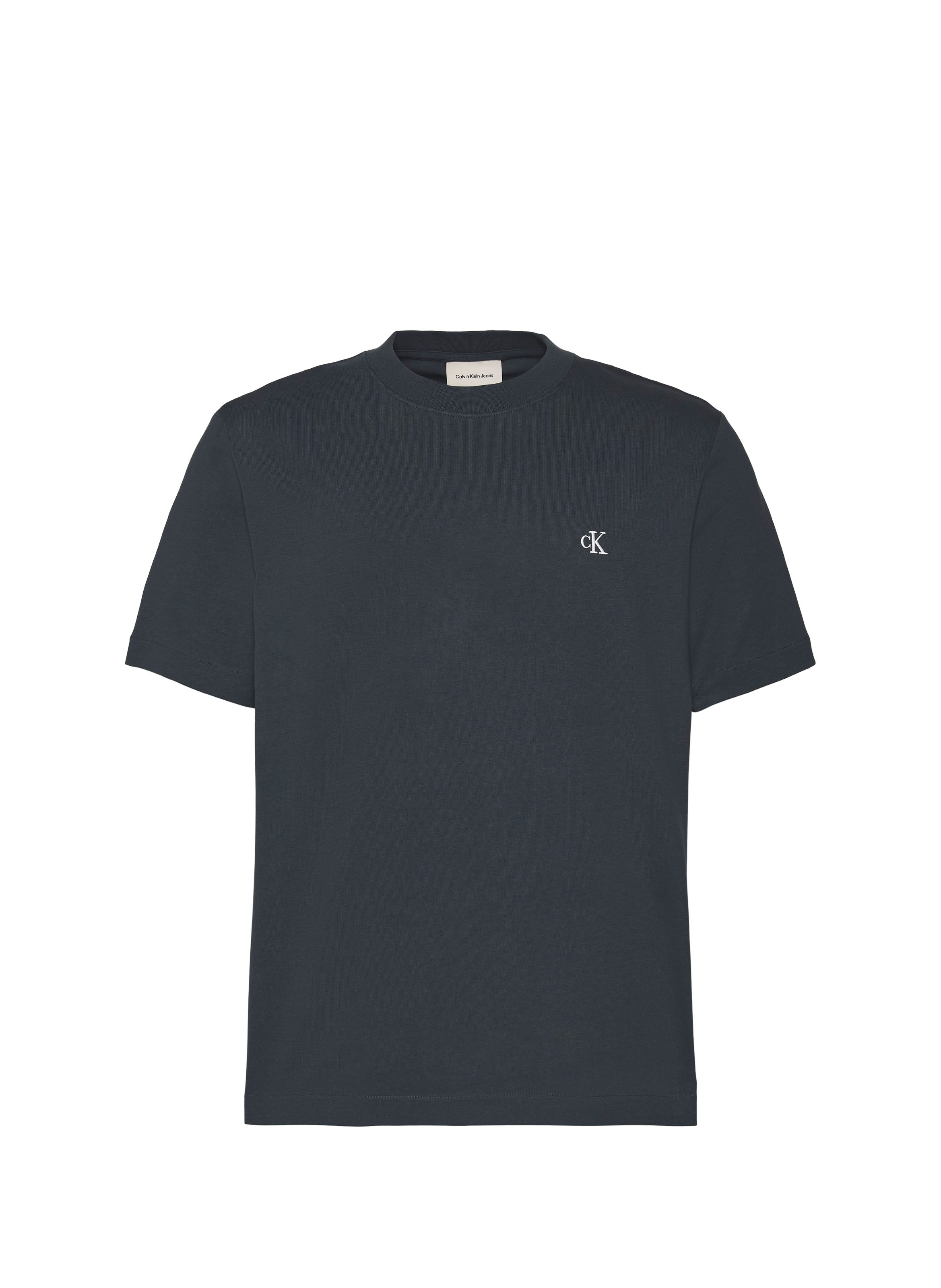 T-shirt à col rond en coton CALVIN KLEIN Bleu