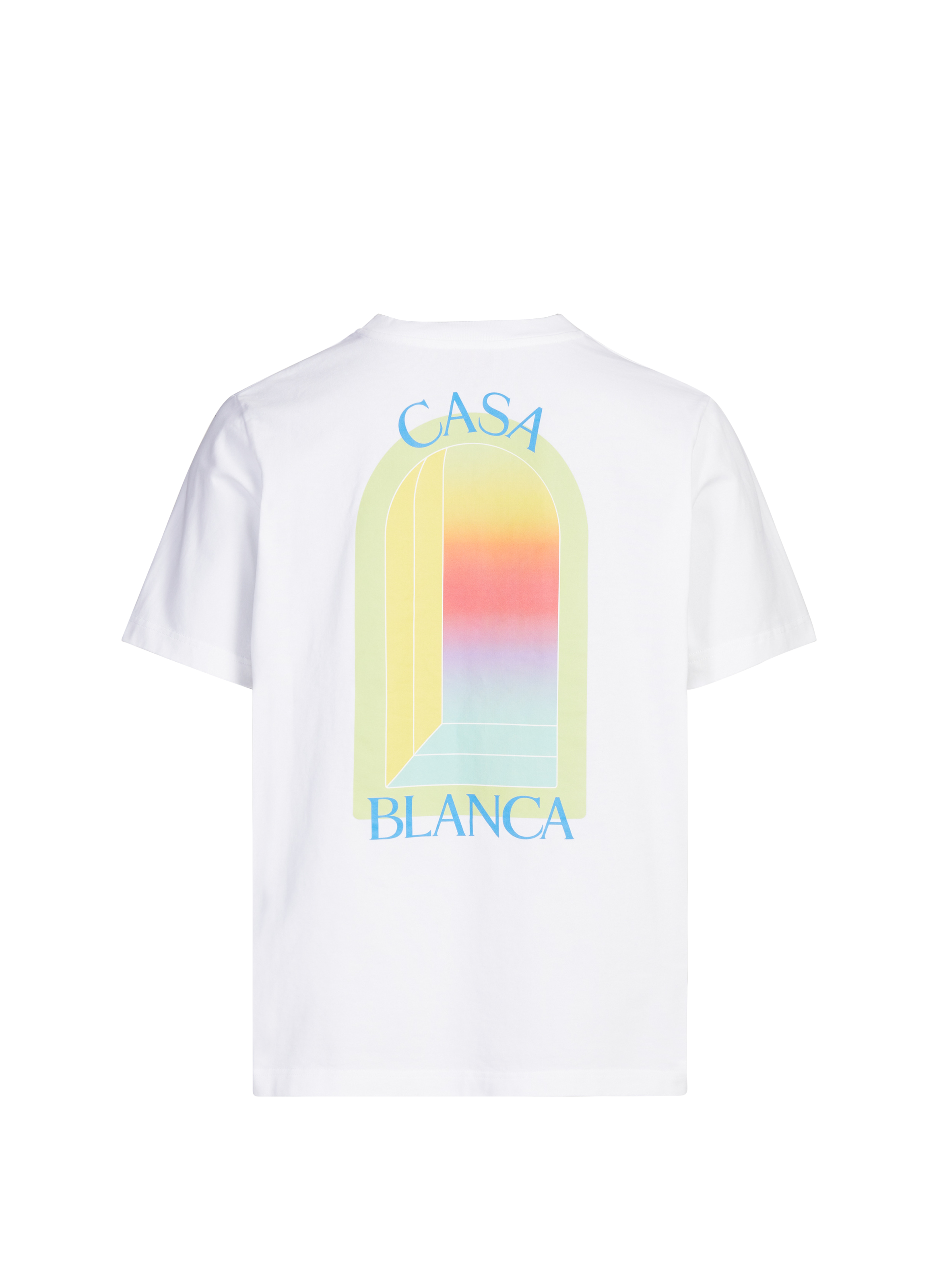 T-shirt imprimé à col rond en coton CASABLANCA PARIS Blanc