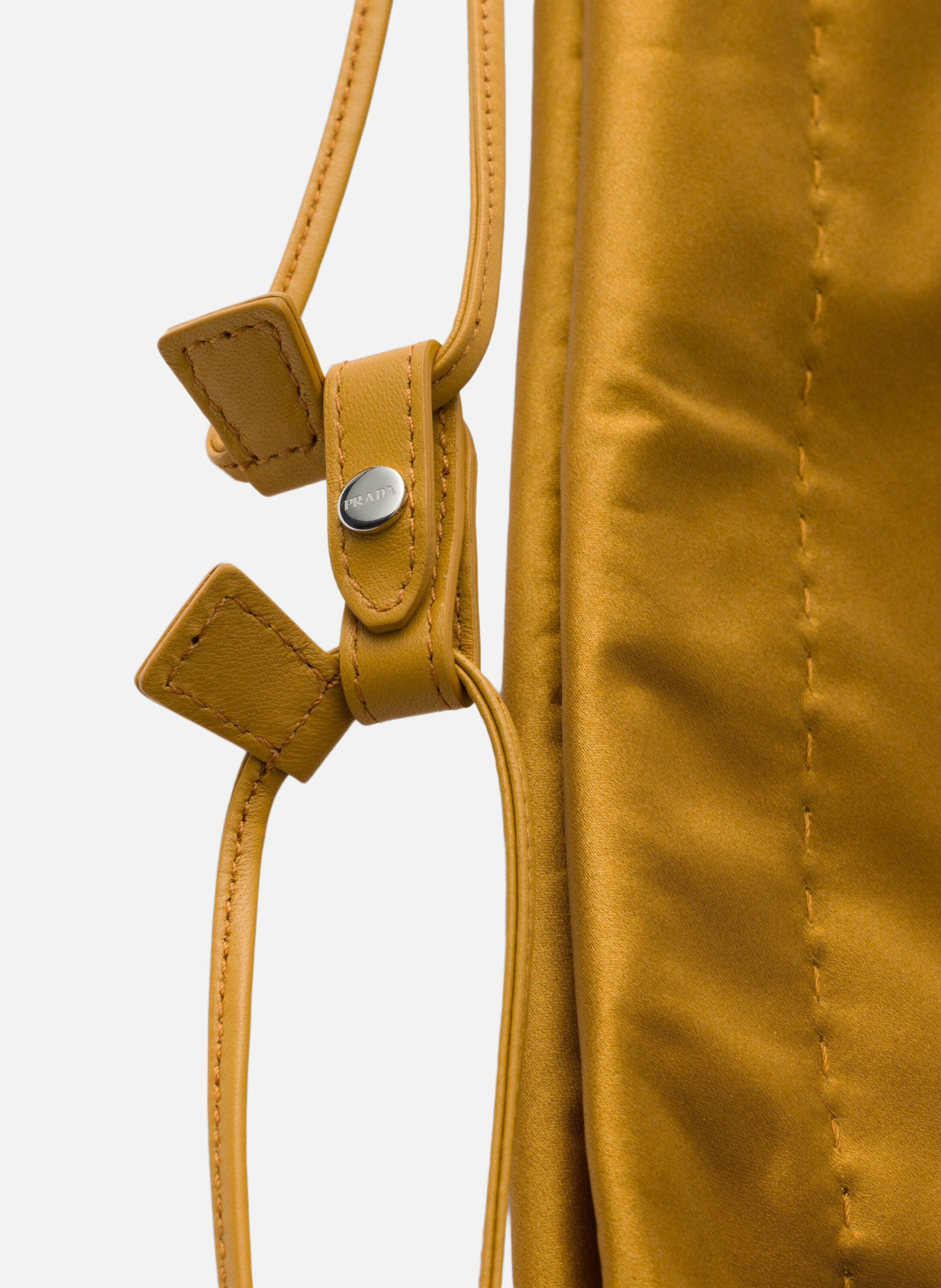 Pochette prada wish en duchesse de soie PRADA Marron