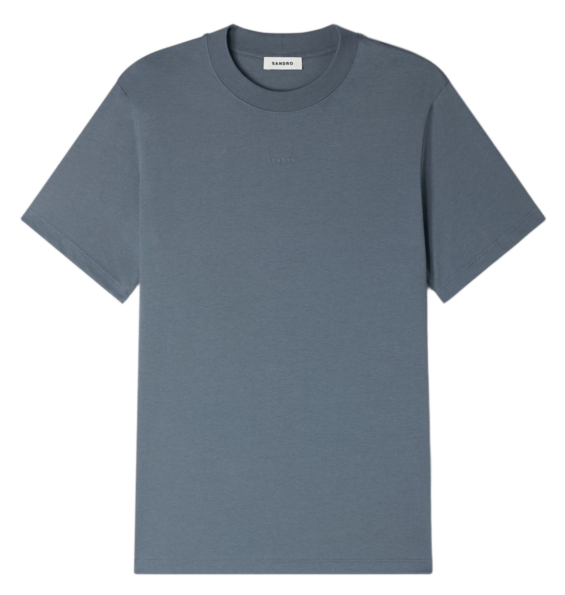 Tee-shirt col rond en coton SANDRO Gris