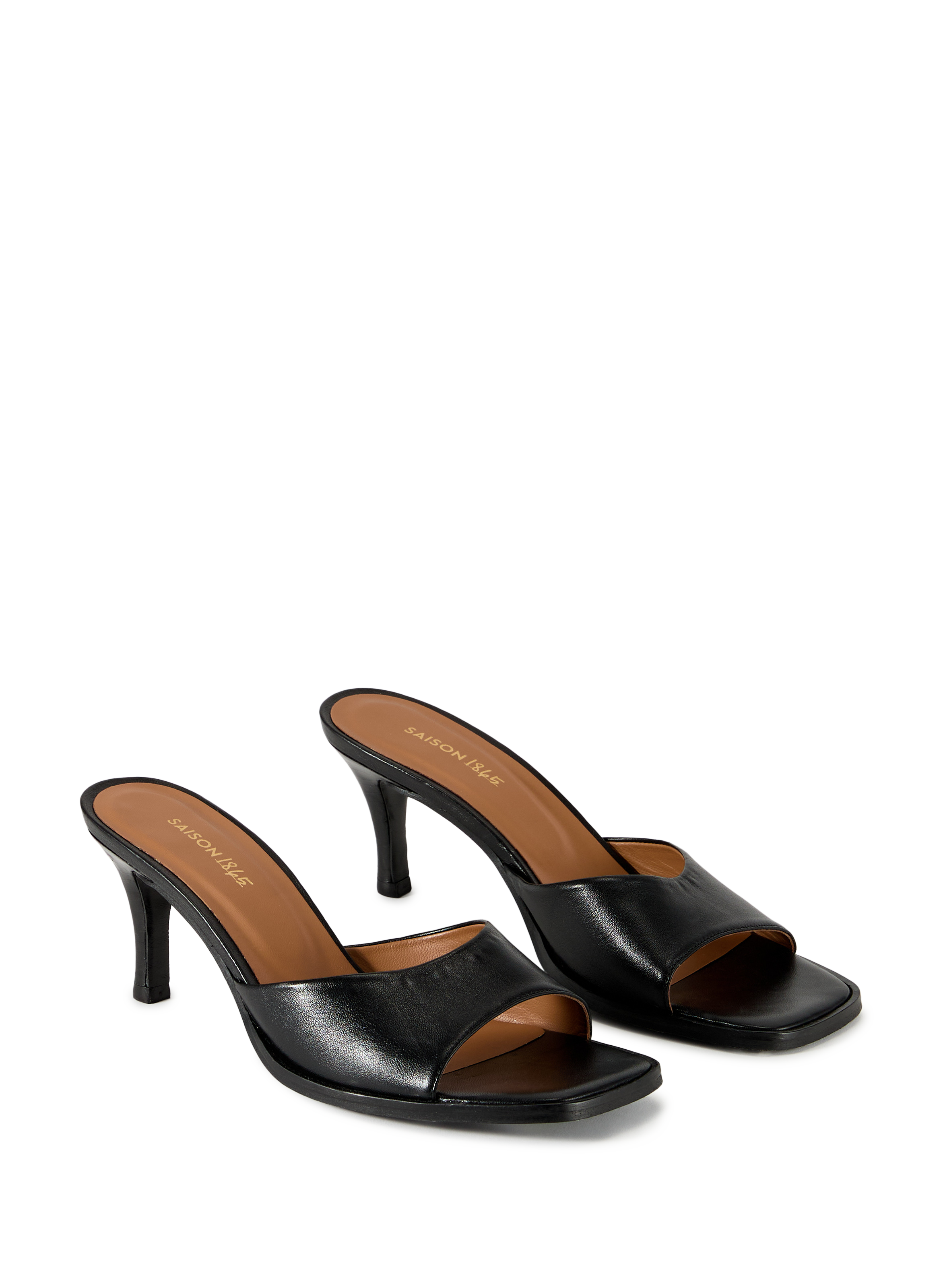 Mules Frisson en cuir SAISON 1865 Noir