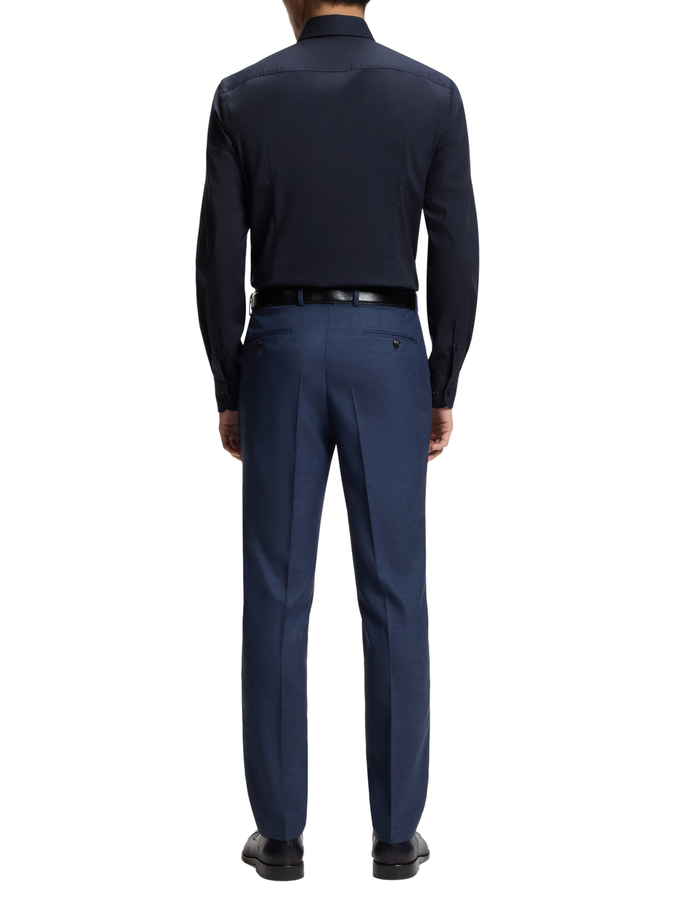 <p> Camicia slim in popeline di cotone stretch facile da stirare </p> BOSS Blu