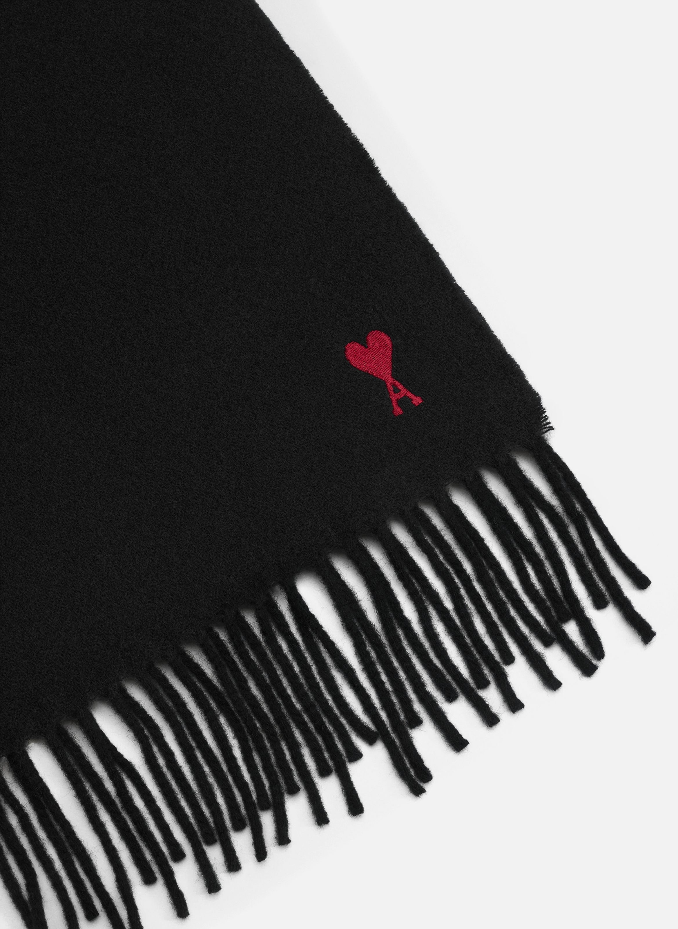 Echarpe Ami de Coeur Rouge unisexe AMI PARIS Noir