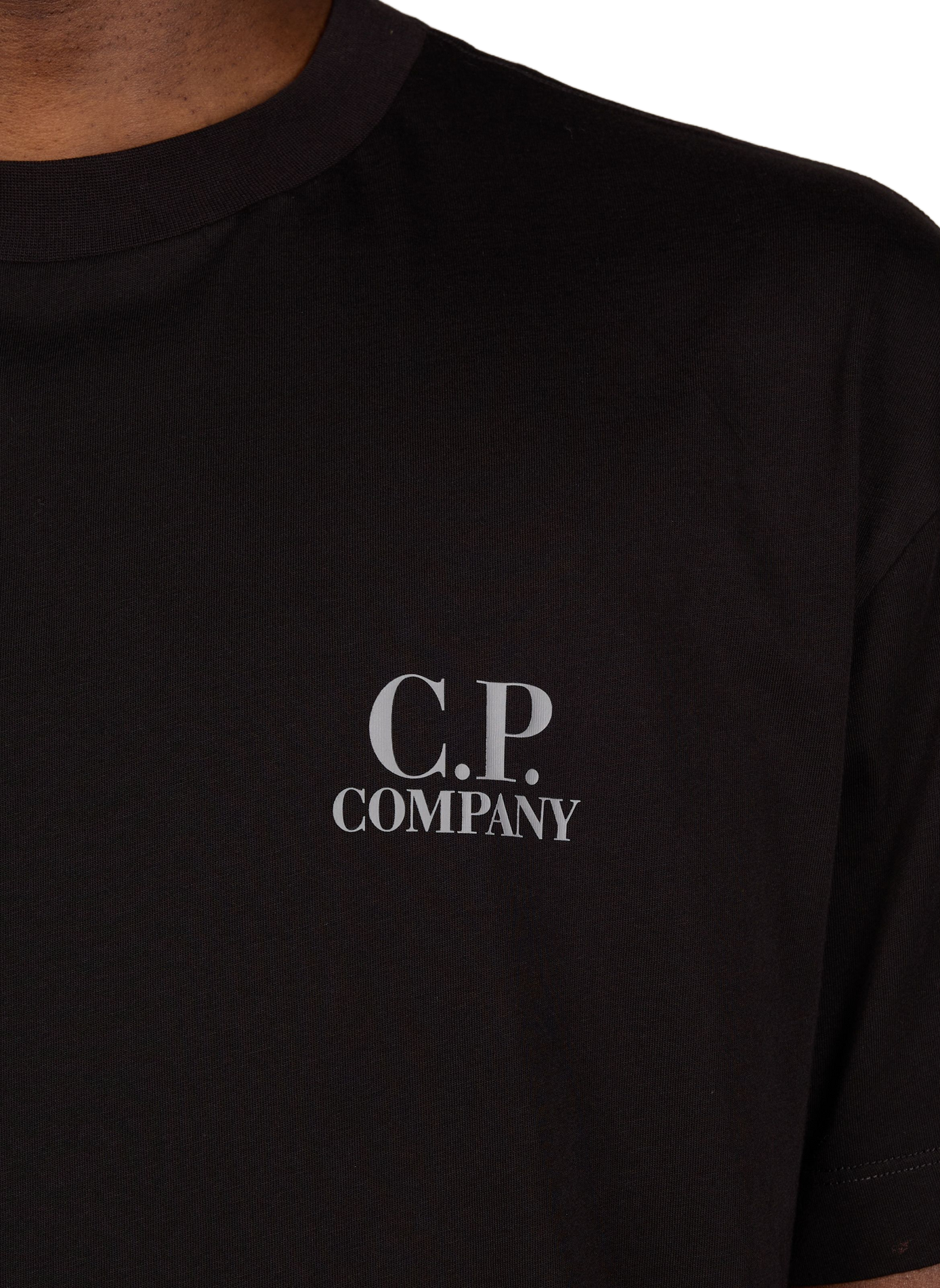 T-shirt à logo en coton CP COMPANY Noir